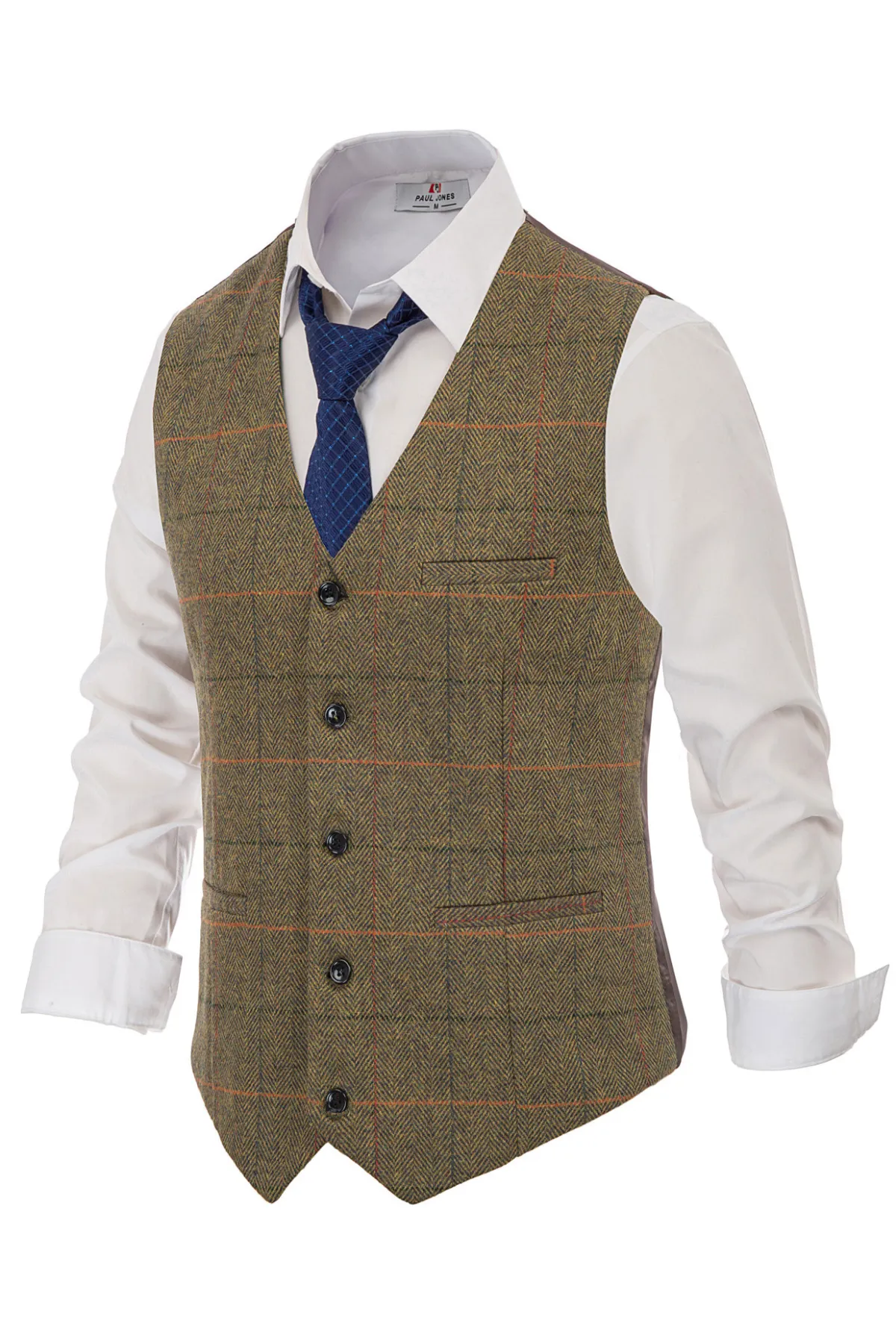 Men’s Slim Fit V-Neck Single Breasted Handkerchief Hem Waistcoat Vest Coat