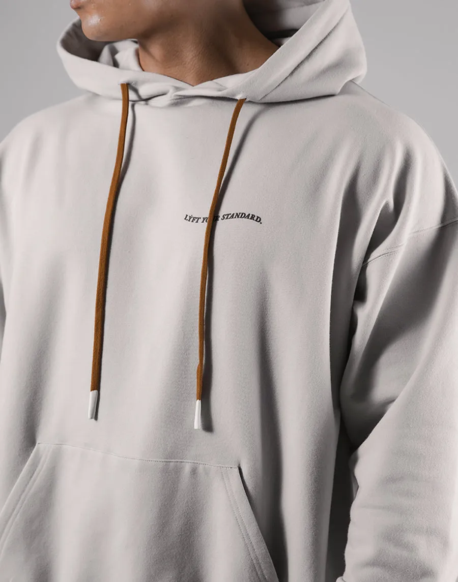 Message Ring Stretch Warm Pullover Hoodie - Ivory