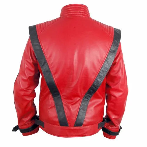 Michael Jackson Thriller Red Leather Jacket