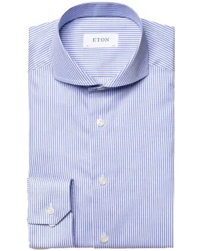 Mid Blue Stripe Twill Shirt