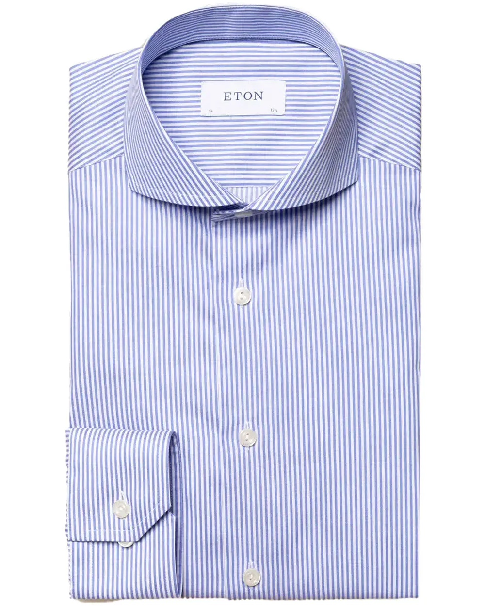 Mid Blue Stripe Twill Shirt