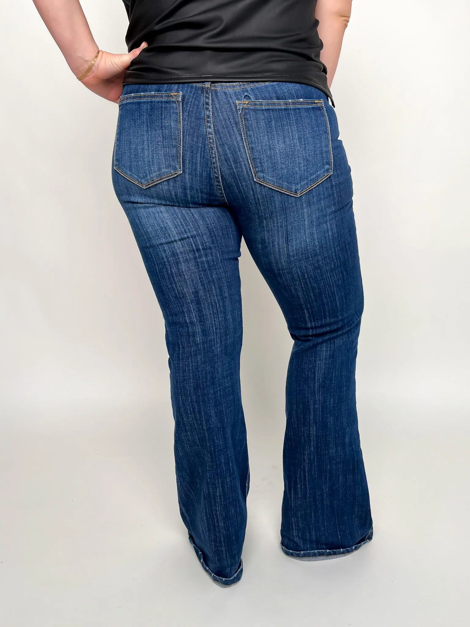 Mid Rise Flare Jeans