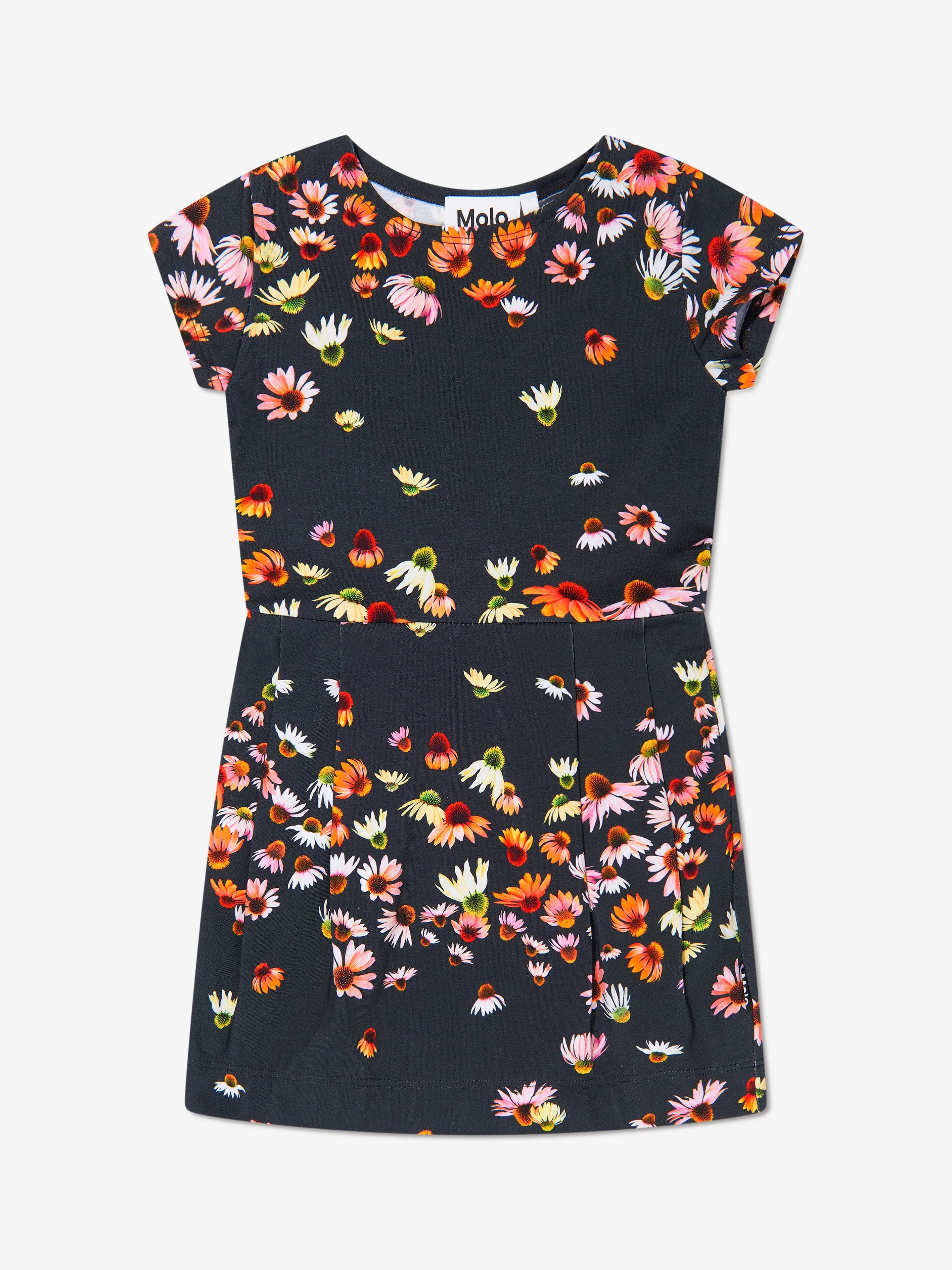 Molo Girls Organic Cotton Echinacea Print Dress