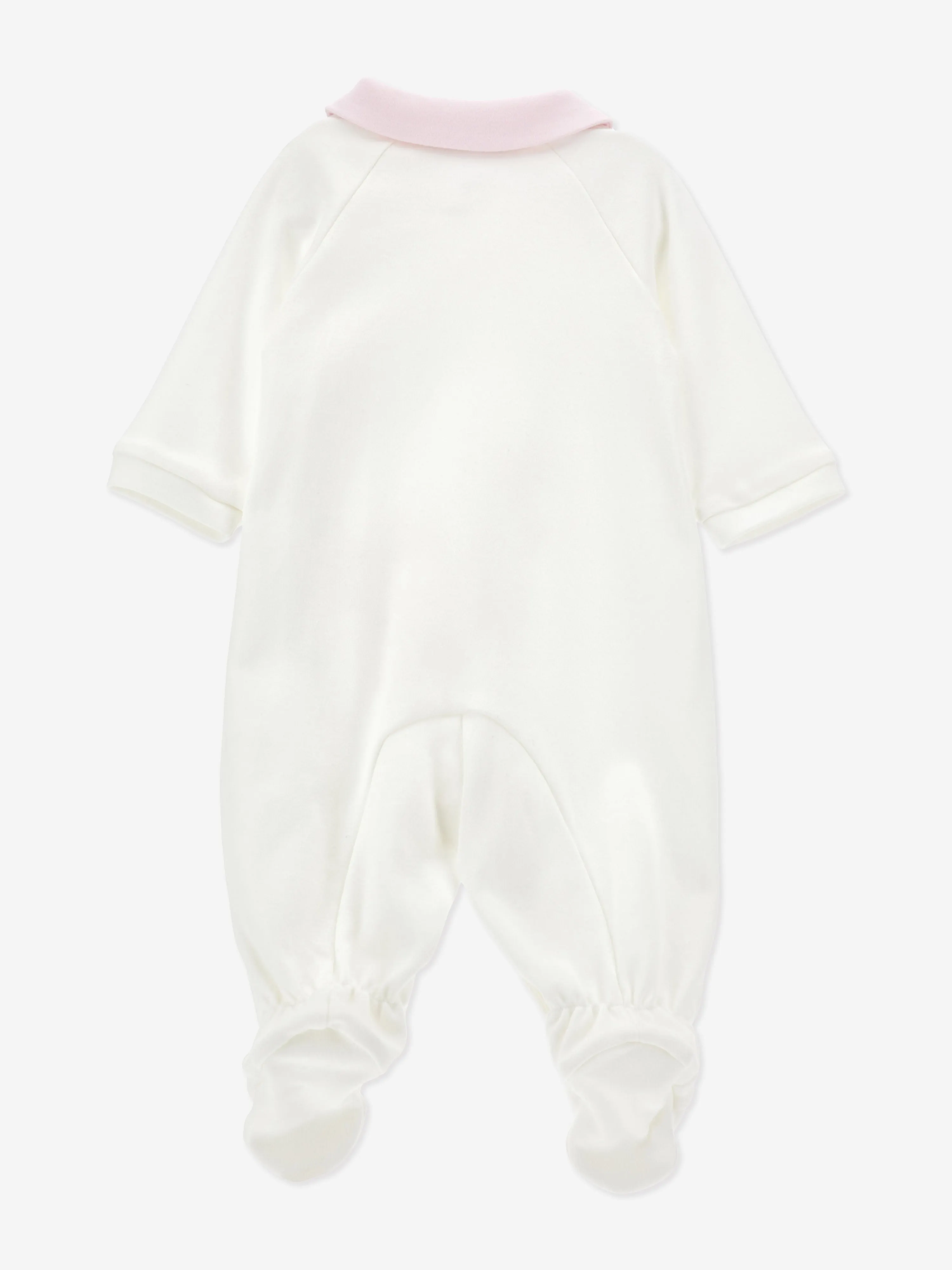 Monnalisa Baby Girls Teddy Bag Babygrow in White