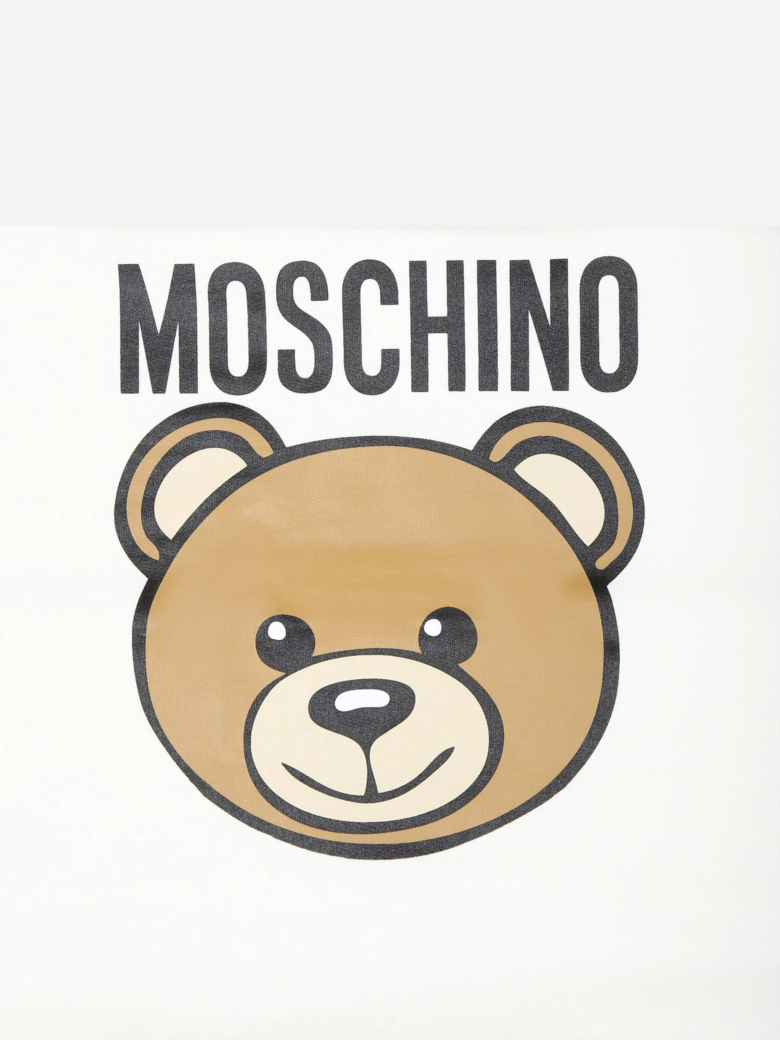 Moschino Baby Bear Logo Blanket in Ivory