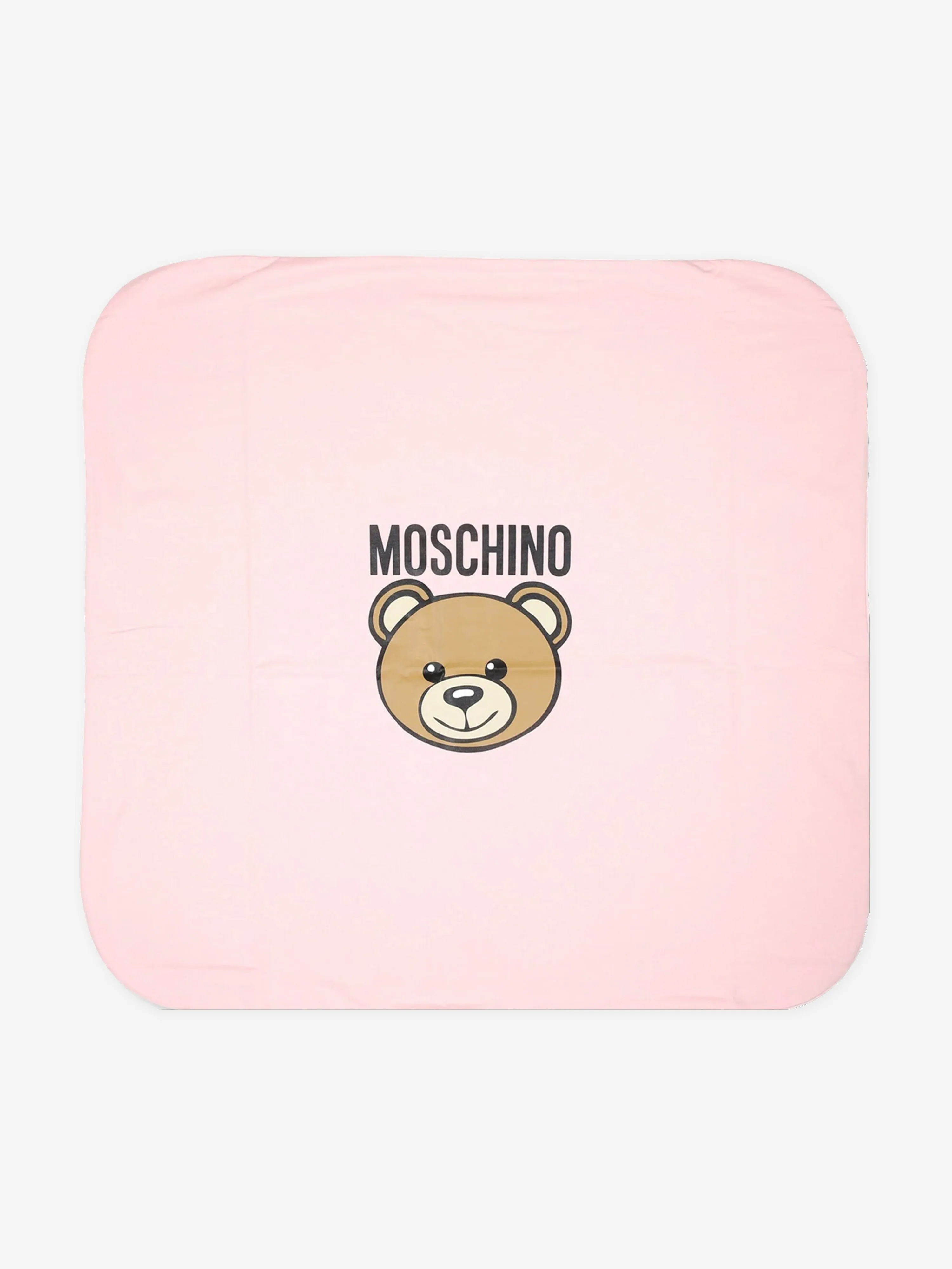 Moschino Baby Girls Bear Logo Blanket in Pink