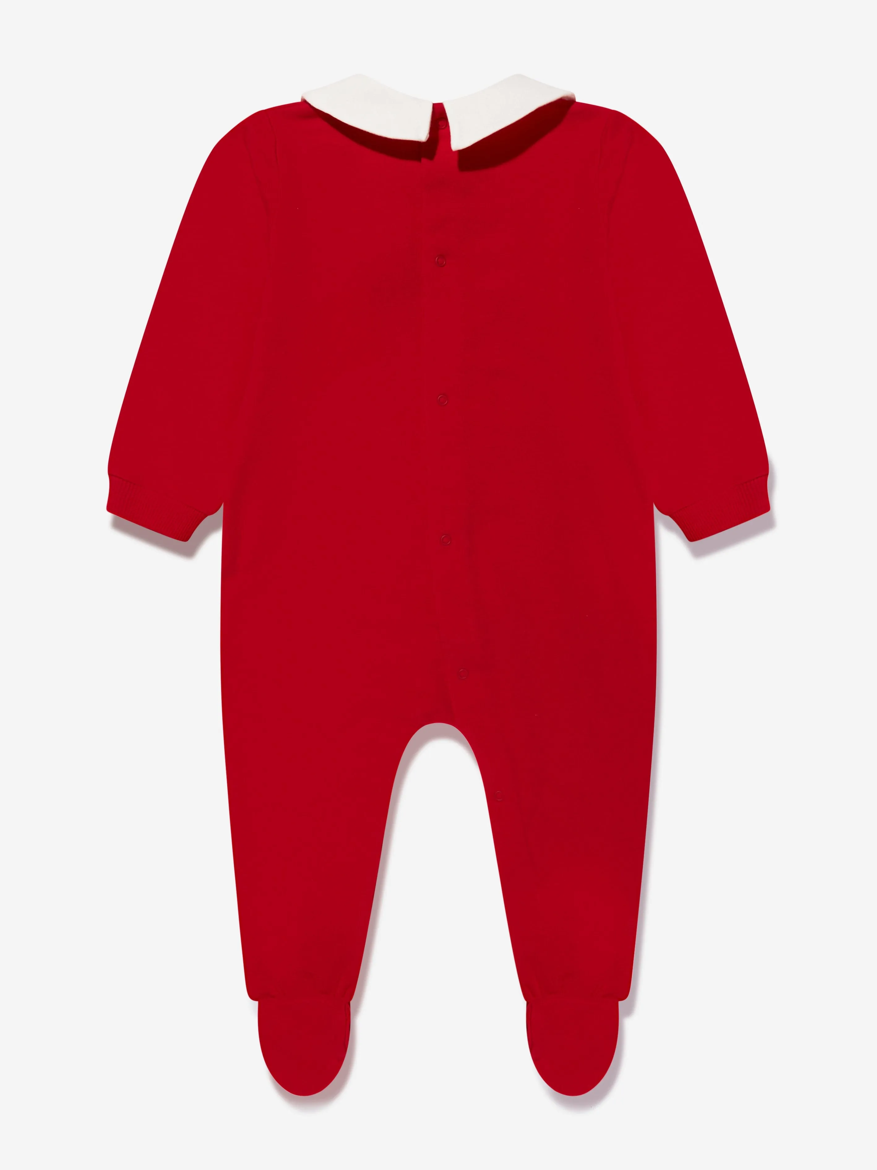 Moschino Baby Hat And Babygrow Gift Set in Red