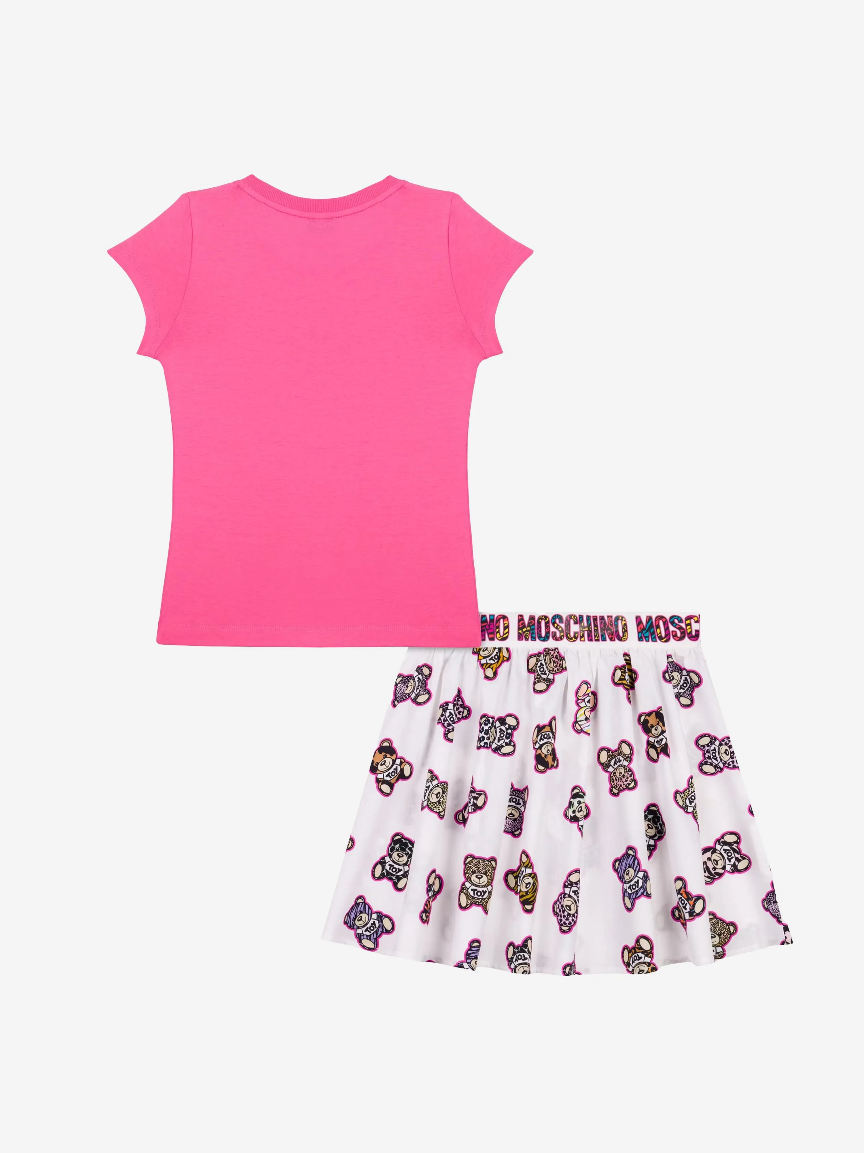 Moschino Girls T-Shirt And Skirt Set in Multicolour