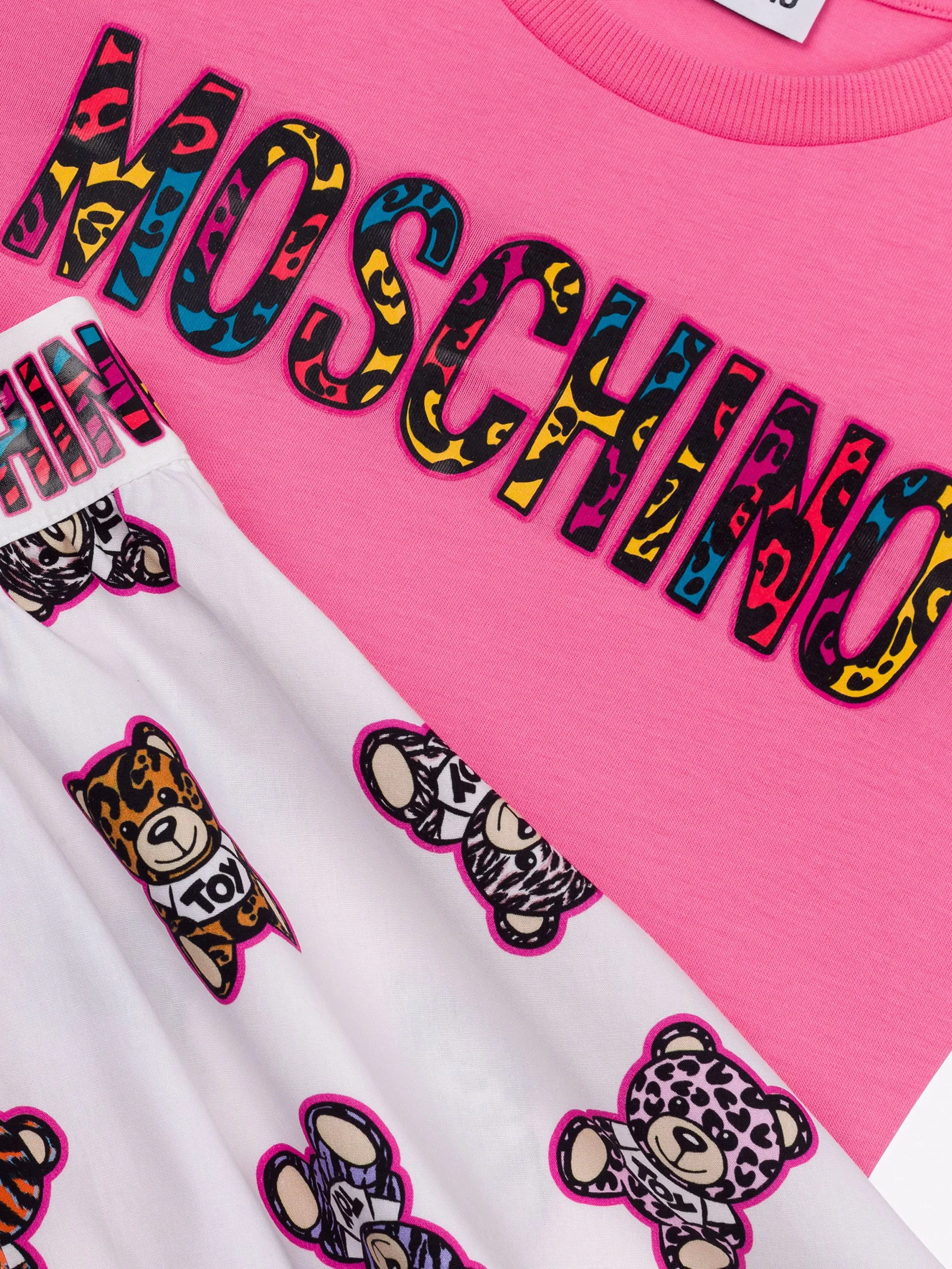 Moschino Girls T-Shirt And Skirt Set in Multicolour