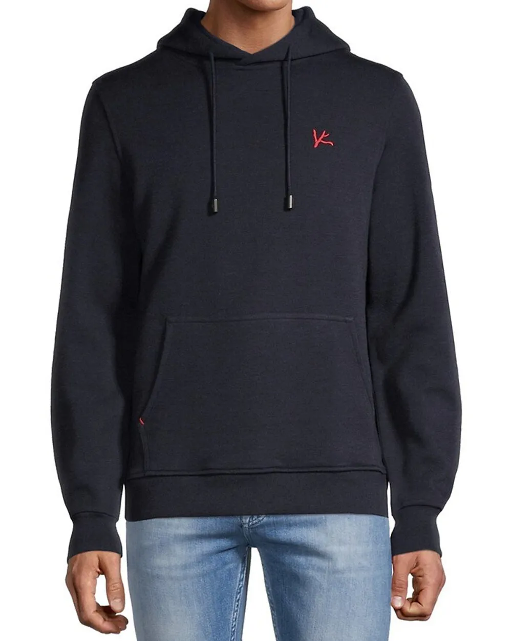 Navy Wool Blend Hoodie