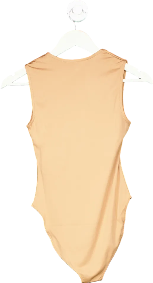 New Look Beige Slinky Square Bodysuit UK 6