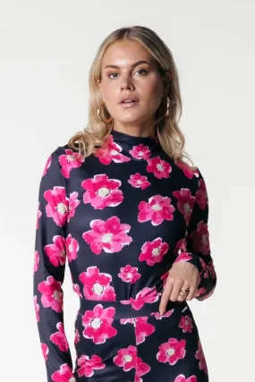 Neyo Poppy Flower Top | Bright Pink