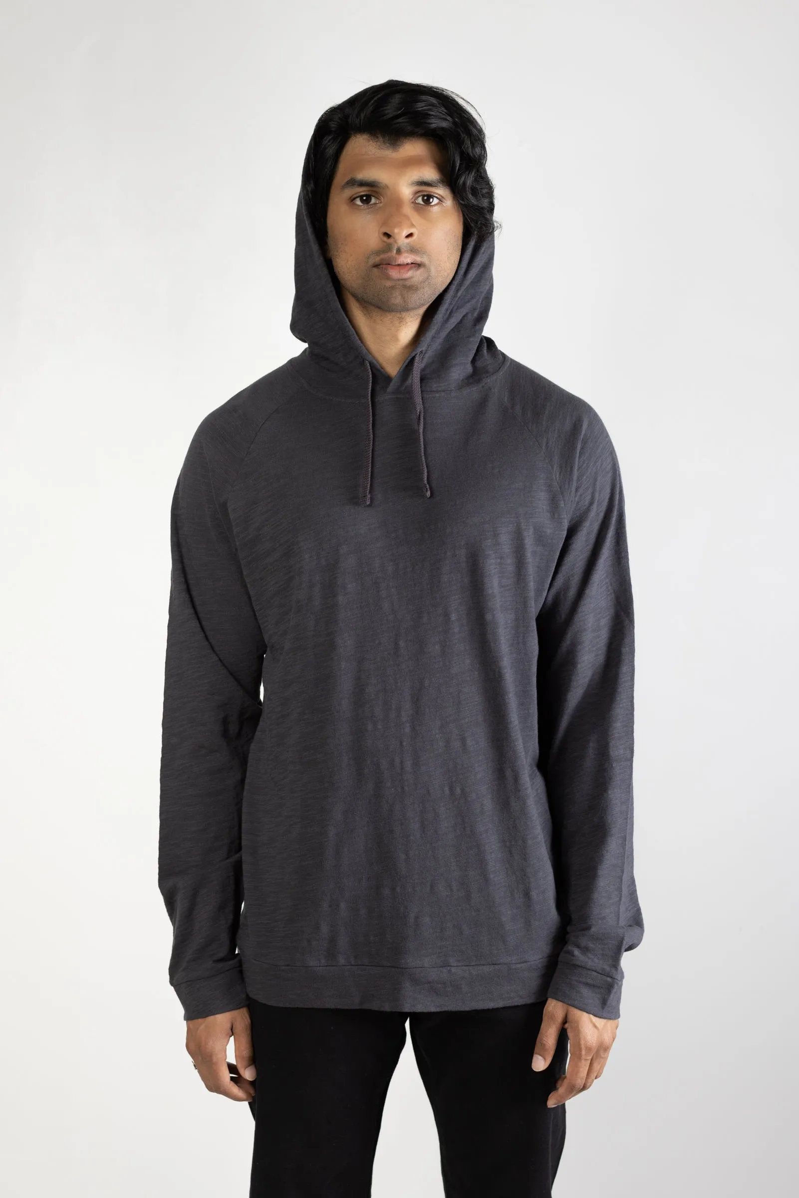 NS2139-4 Slub Jersey Pullover Hoodie in Slate