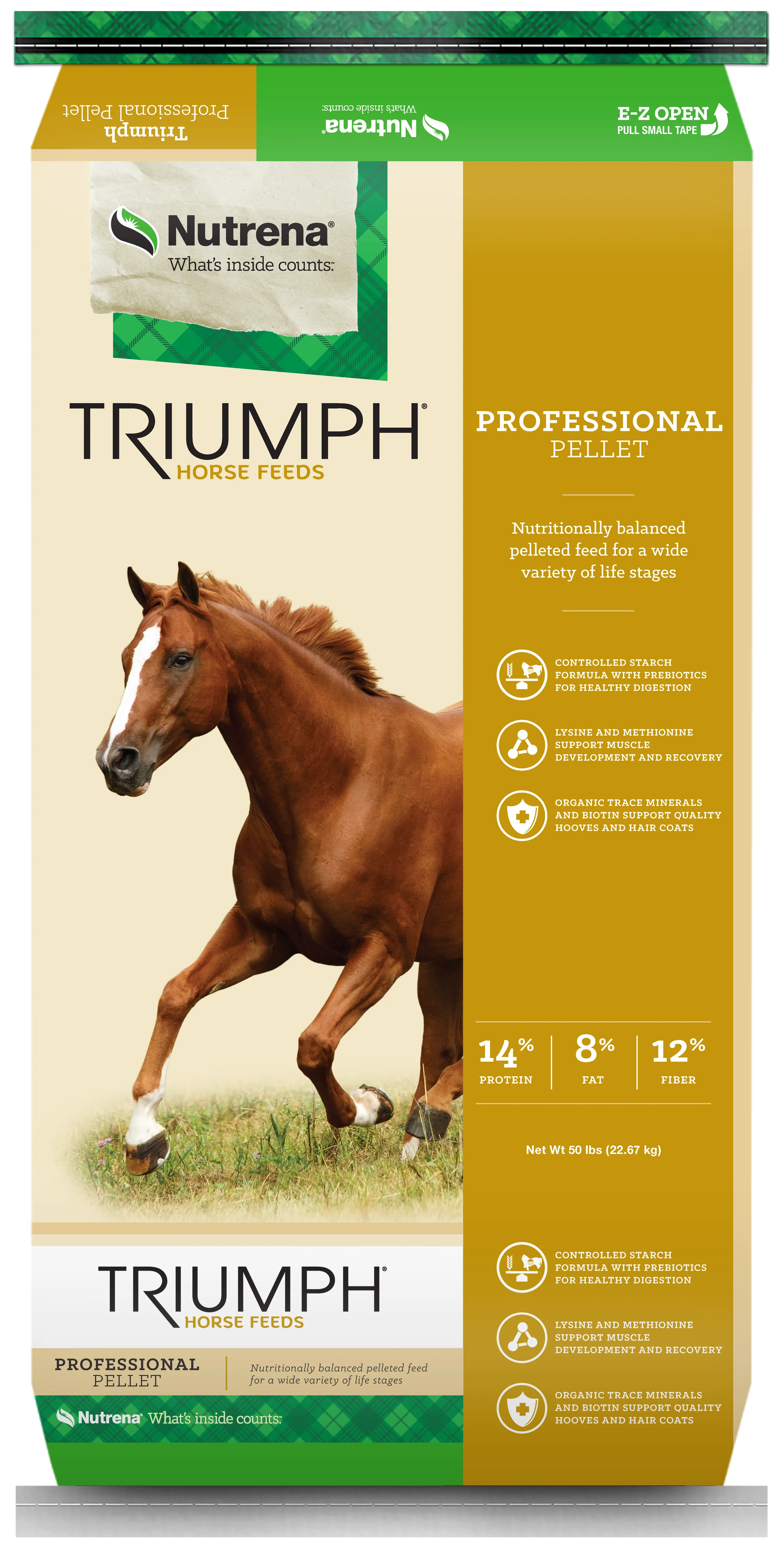 NUTRENA TRIUMPH PROFESSIONAL 14% PELLET HORSE FEED