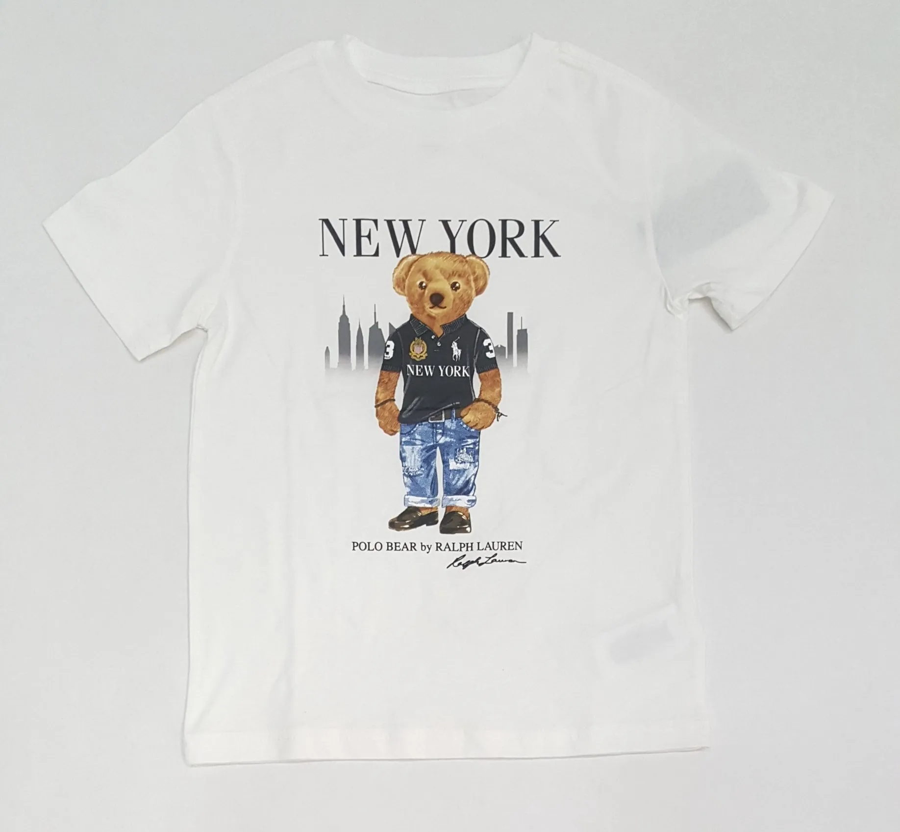 Nwt Kids Boys Polo Ralph Lauren New York Bear Tee (2T-7T)