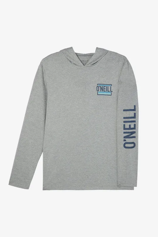 O'Neill TRVLR UPF Hooded L/S Tee-Heather Grey