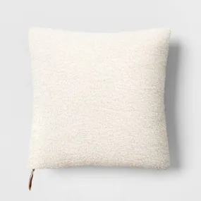 Open Box - Oversized Teddy Boucle Toss Square Throw Pillow Cream - Threshold