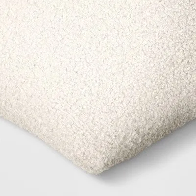 Open Box - Oversized Teddy Boucle Toss Square Throw Pillow Cream - Threshold