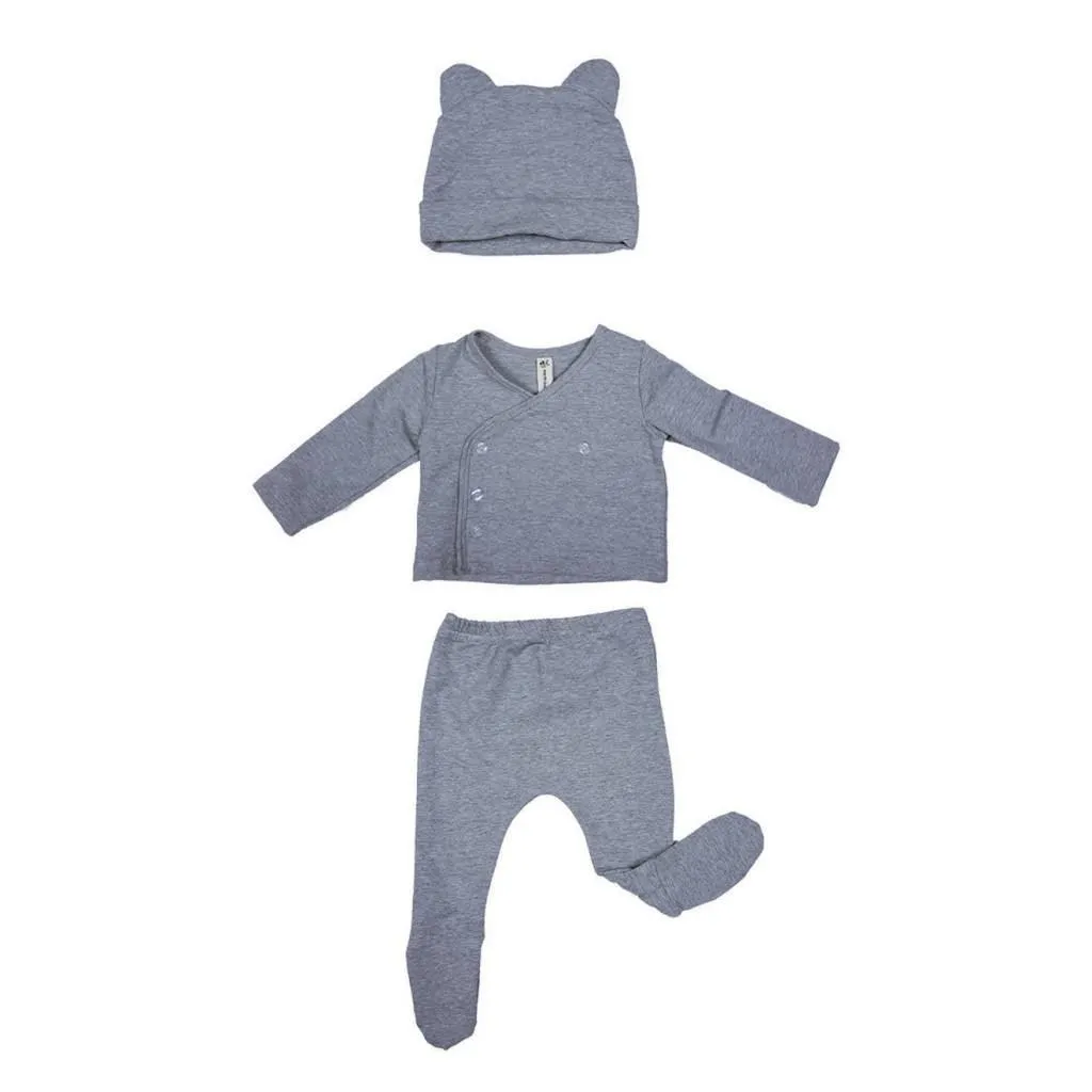 Organic Cotton French Terry 3 Piece New Born Gift Set