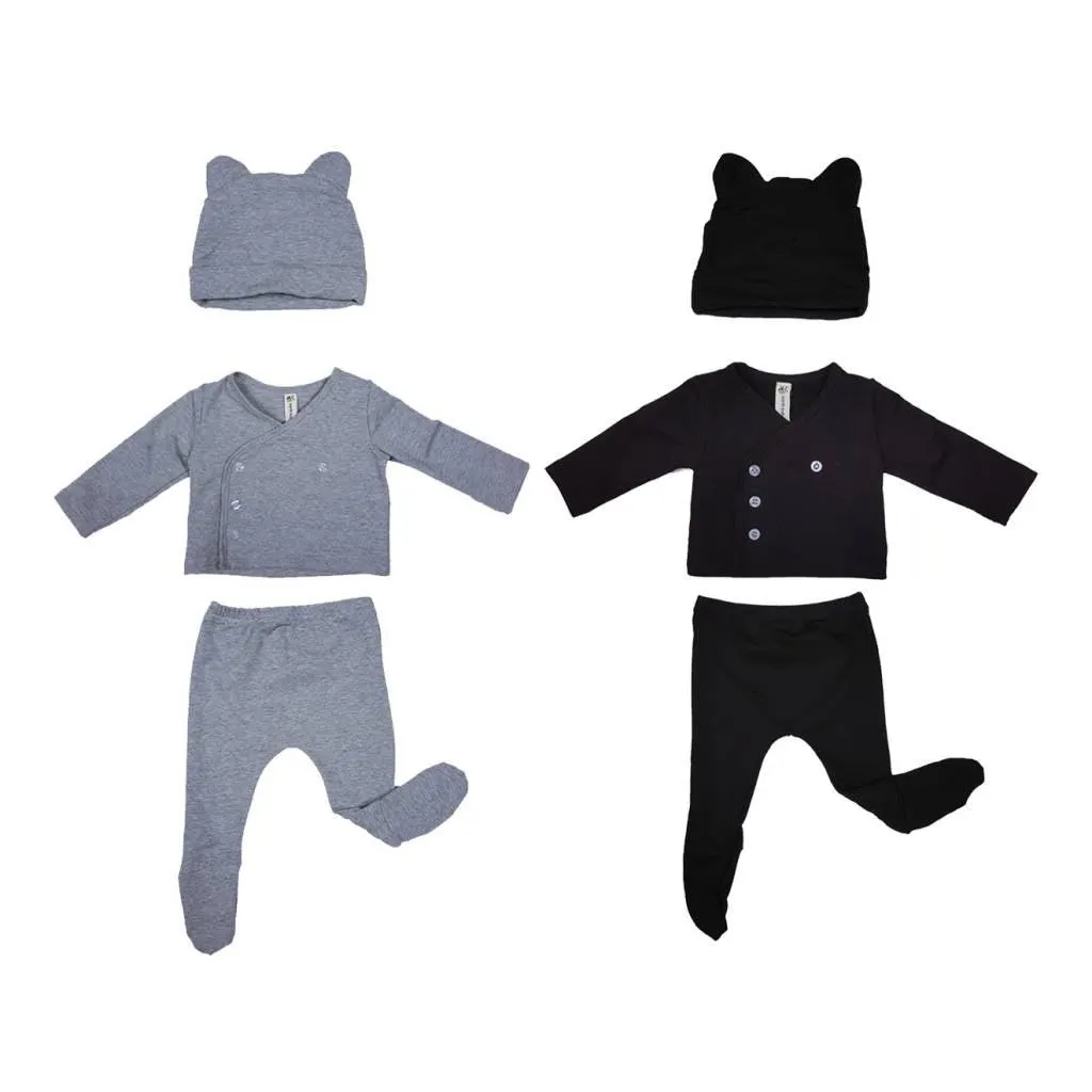 Organic Cotton French Terry 3 Piece New Born Gift Set