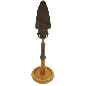 Original 18th Century English Era Sergeant's Spontoon Spearhead with Queen Anne Royal Cypher c.1702-1714