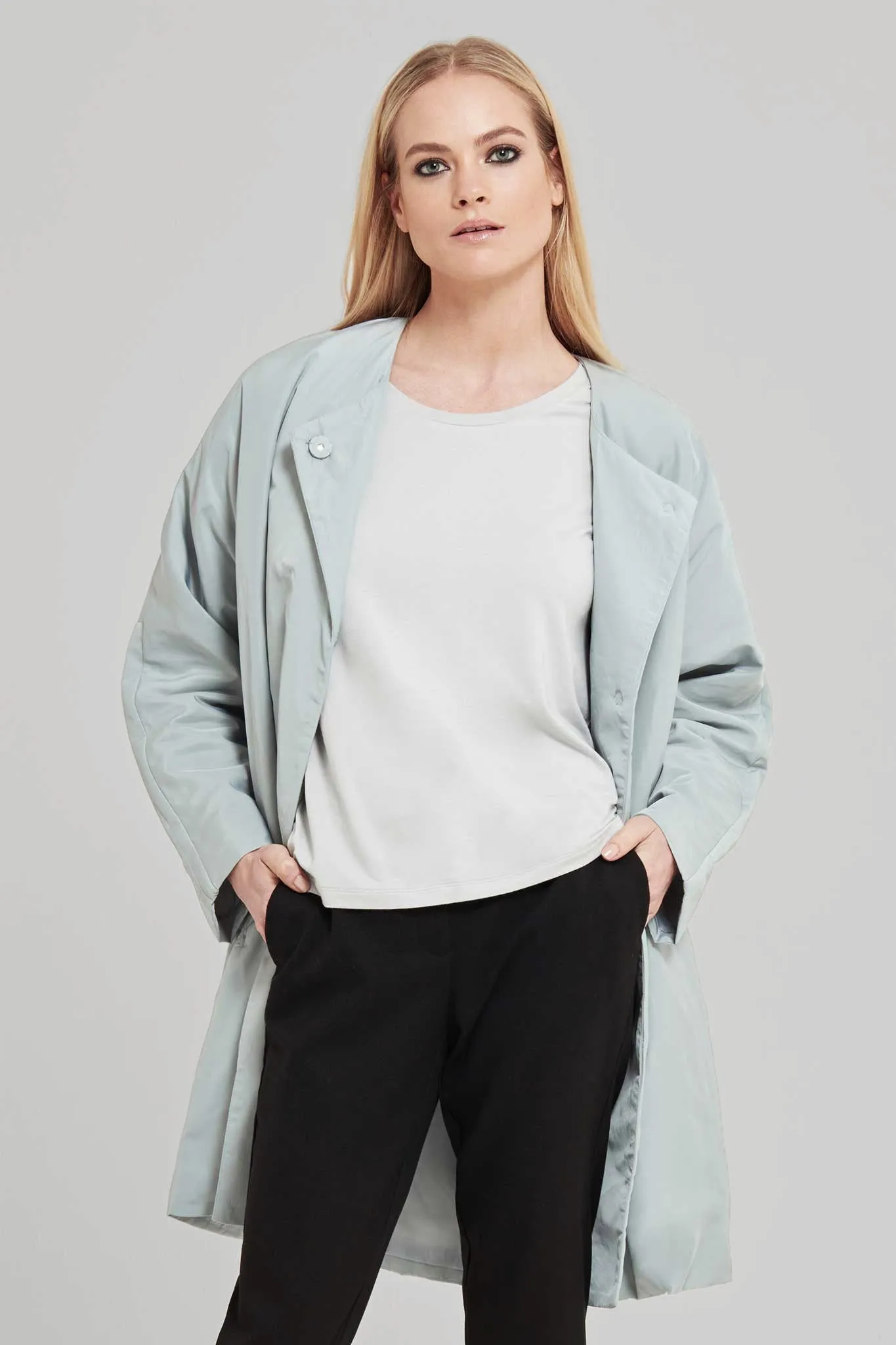 Oversized Lightly-Padded Shell Coat