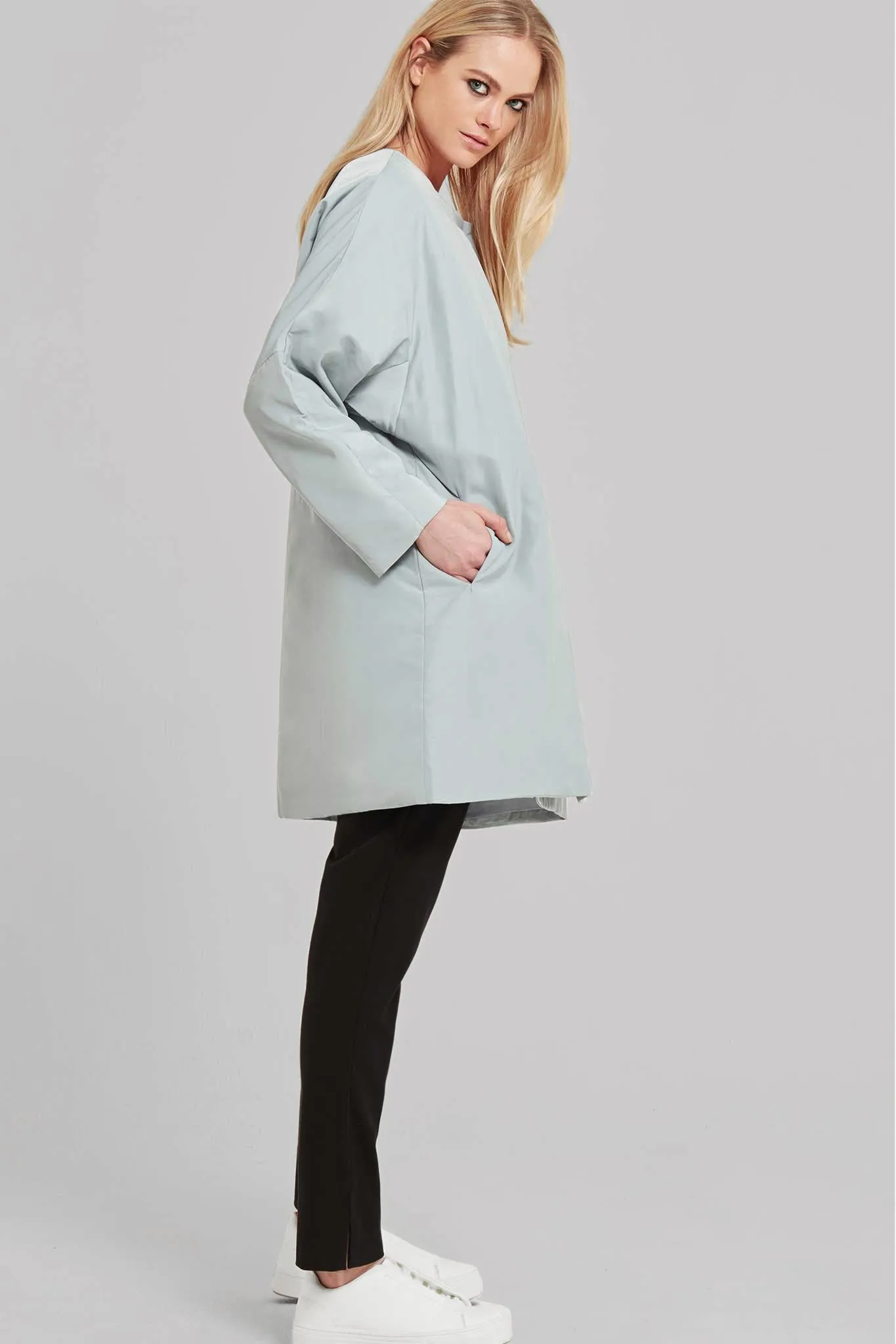 Oversized Lightly-Padded Shell Coat