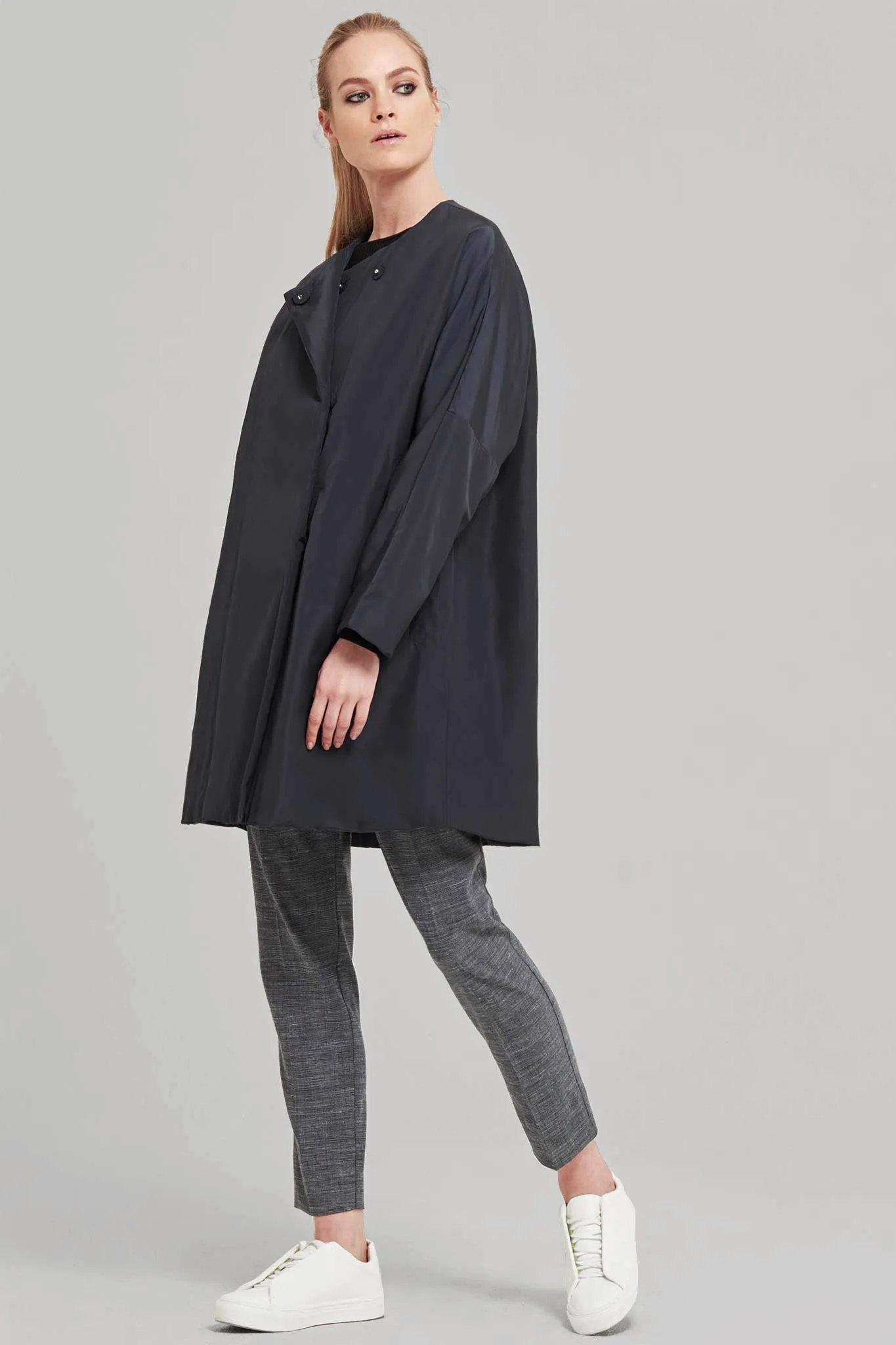 Oversized Lightly-Padded Shell Coat