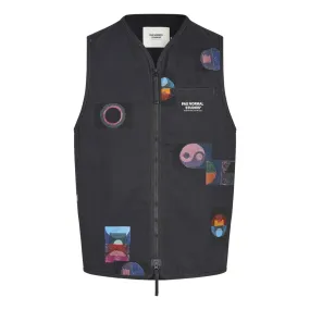 PAS NORMAL STUDIOS TKO Off Race Cotton Twill Vest SS24 - Charcoal