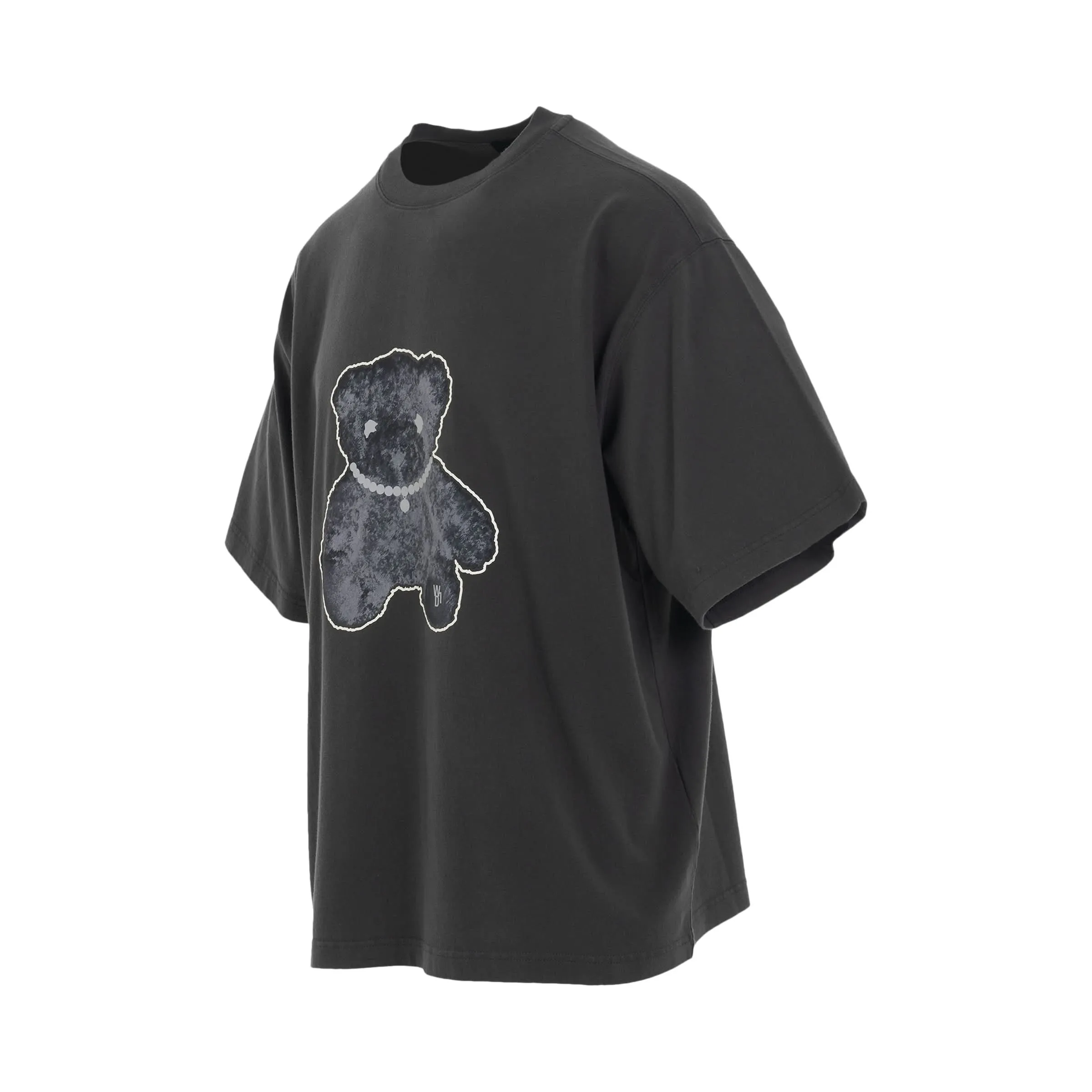 Pearl Necklace Teddy T-Shirt in Charcoal