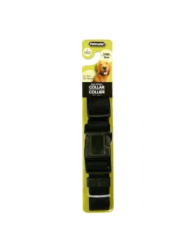 Petmate Aspen Core Black Nylon Collar 1 x 16-26 Inch Neck