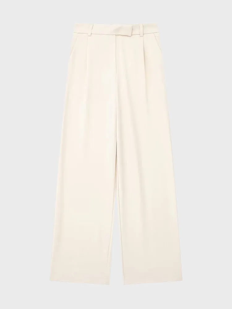 Pleated High Waist Wide Leg Pants