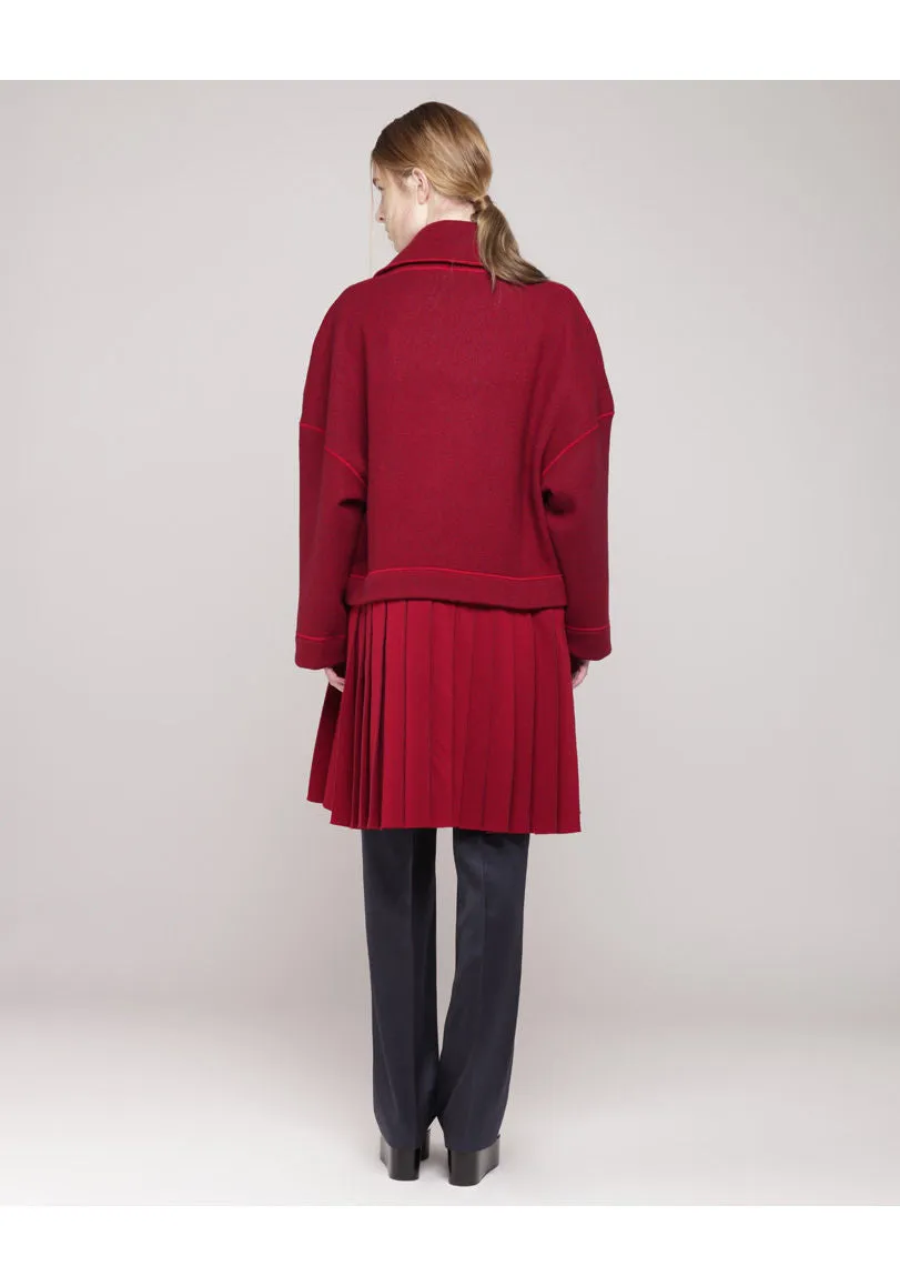 Pleated Skirt Coat