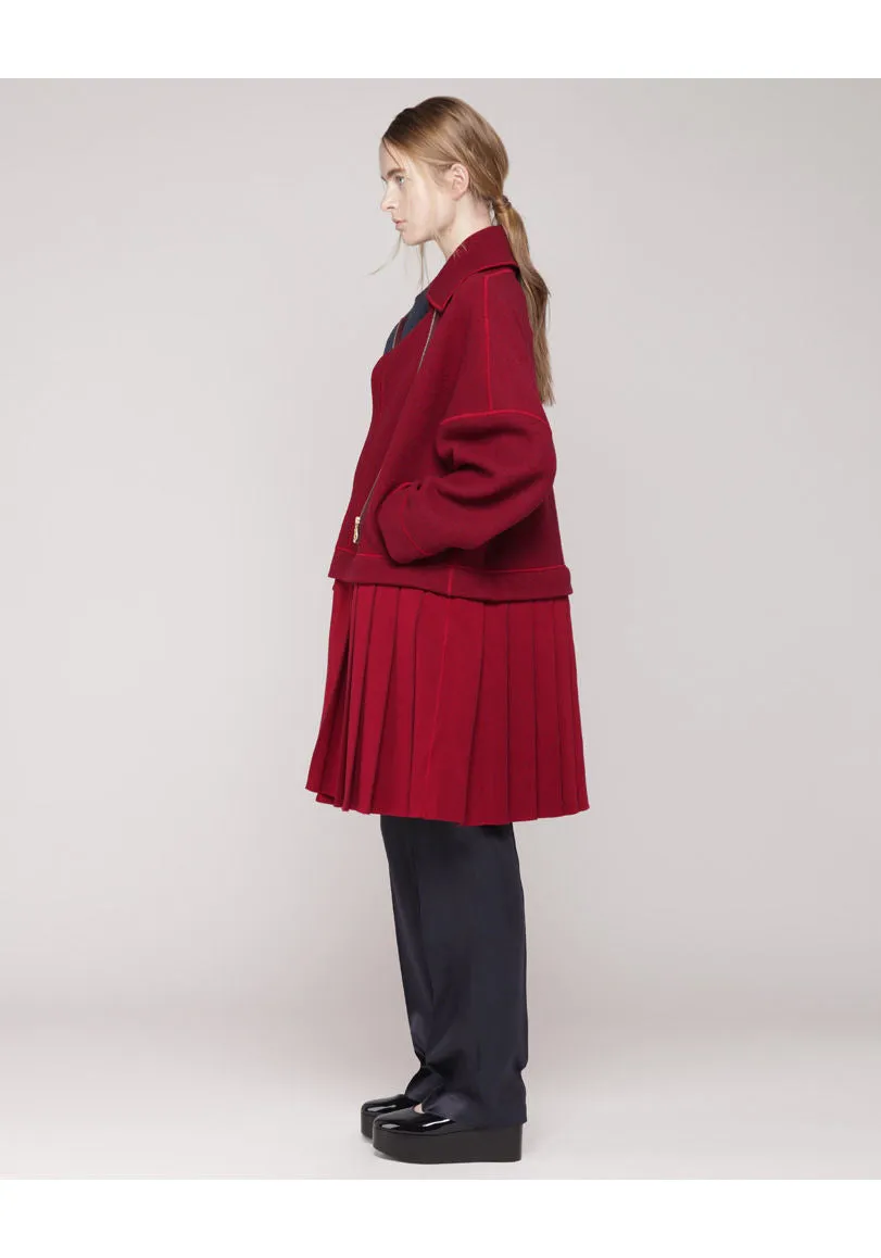 Pleated Skirt Coat