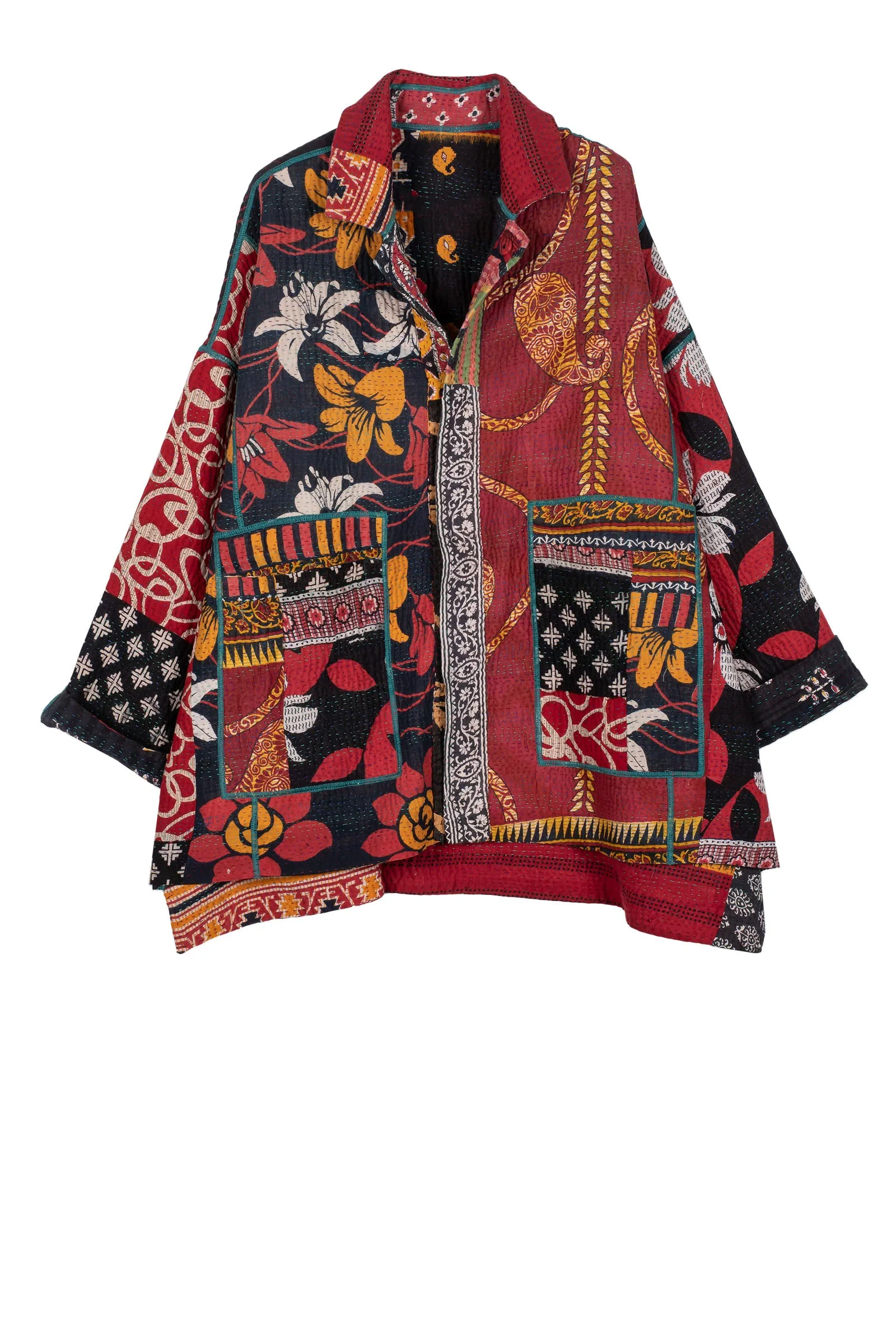 PUZZLE KANTHA OVERSIZED MINI COAT