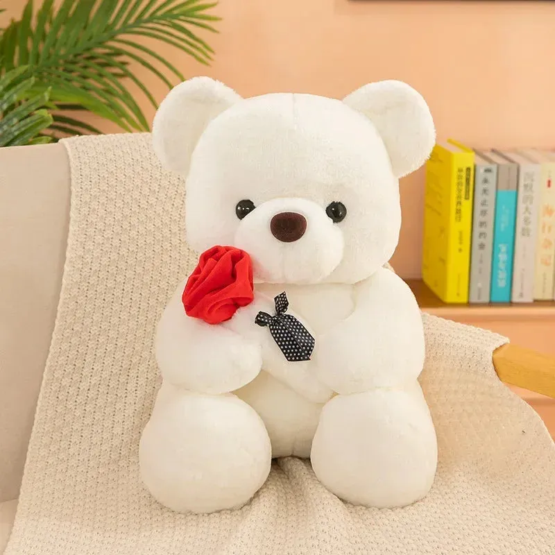 "Valentine's Day Rose Teddy Bear Plush Toy – Perfect Gift for Girls & Loved Ones"