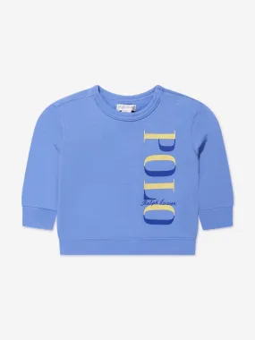 Ralph Lauren Baby Boys Polo Logo Sweatshirt in Blue