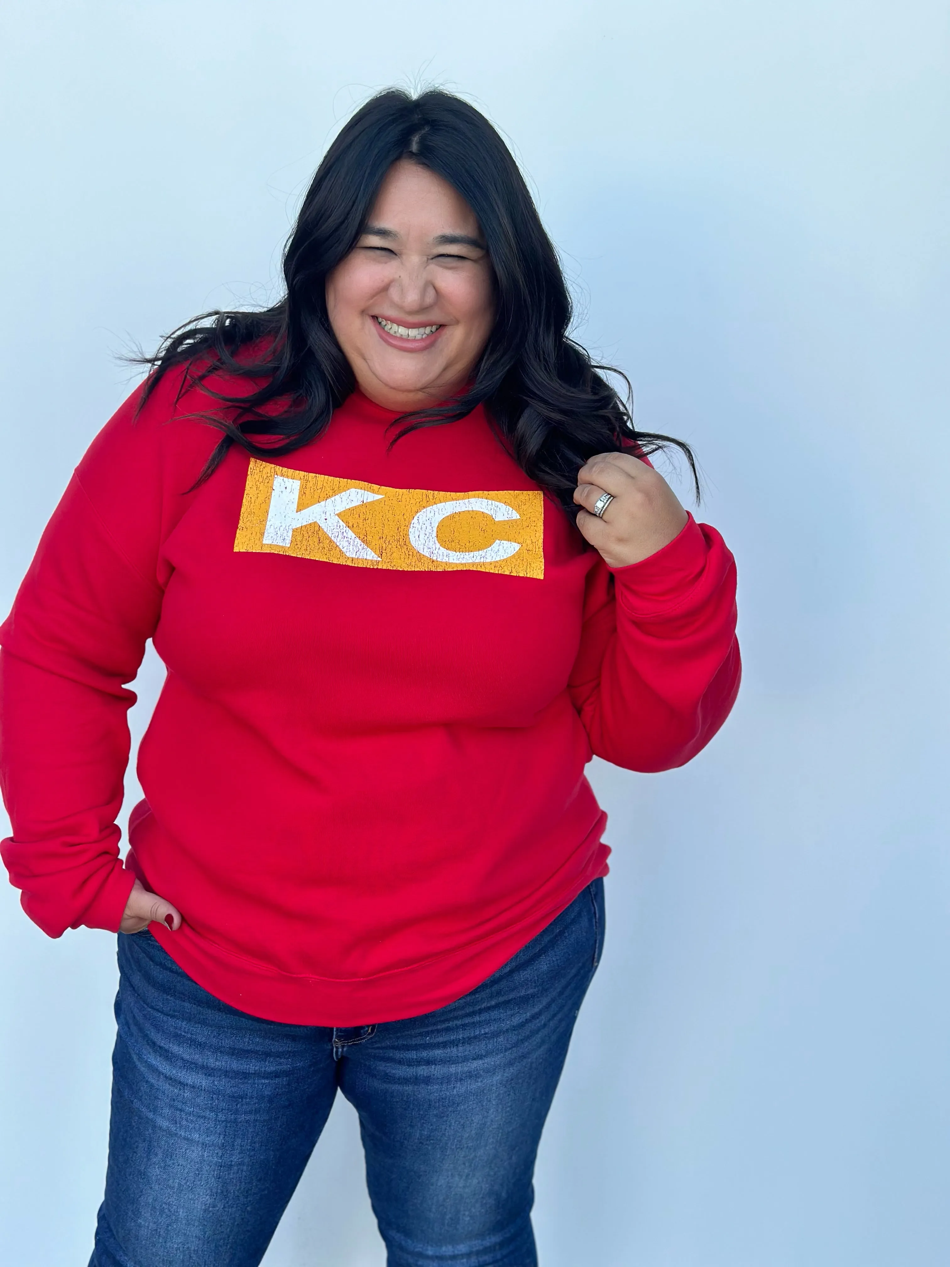 Red KC Bar Crewneck