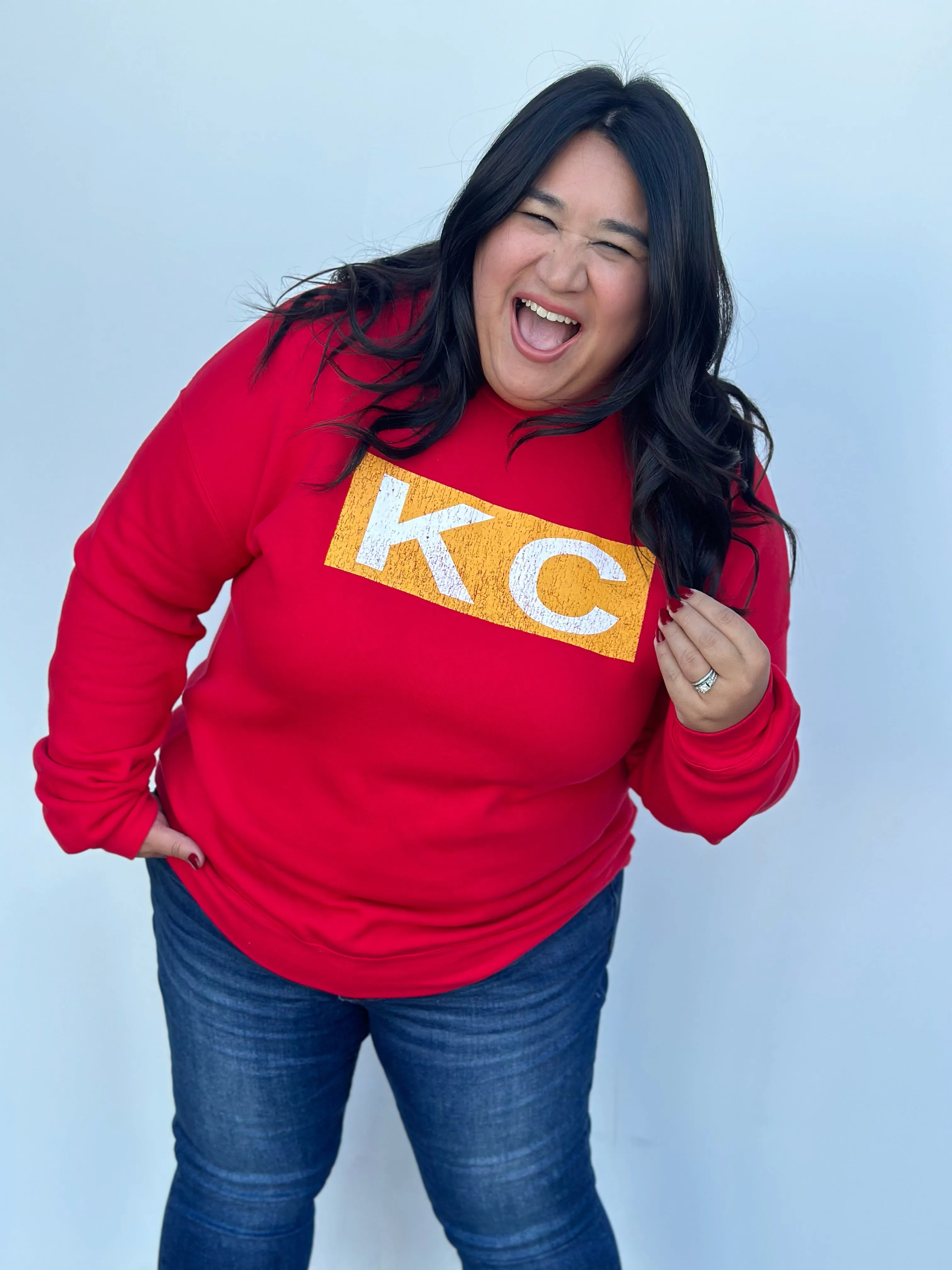 Red KC Bar Crewneck