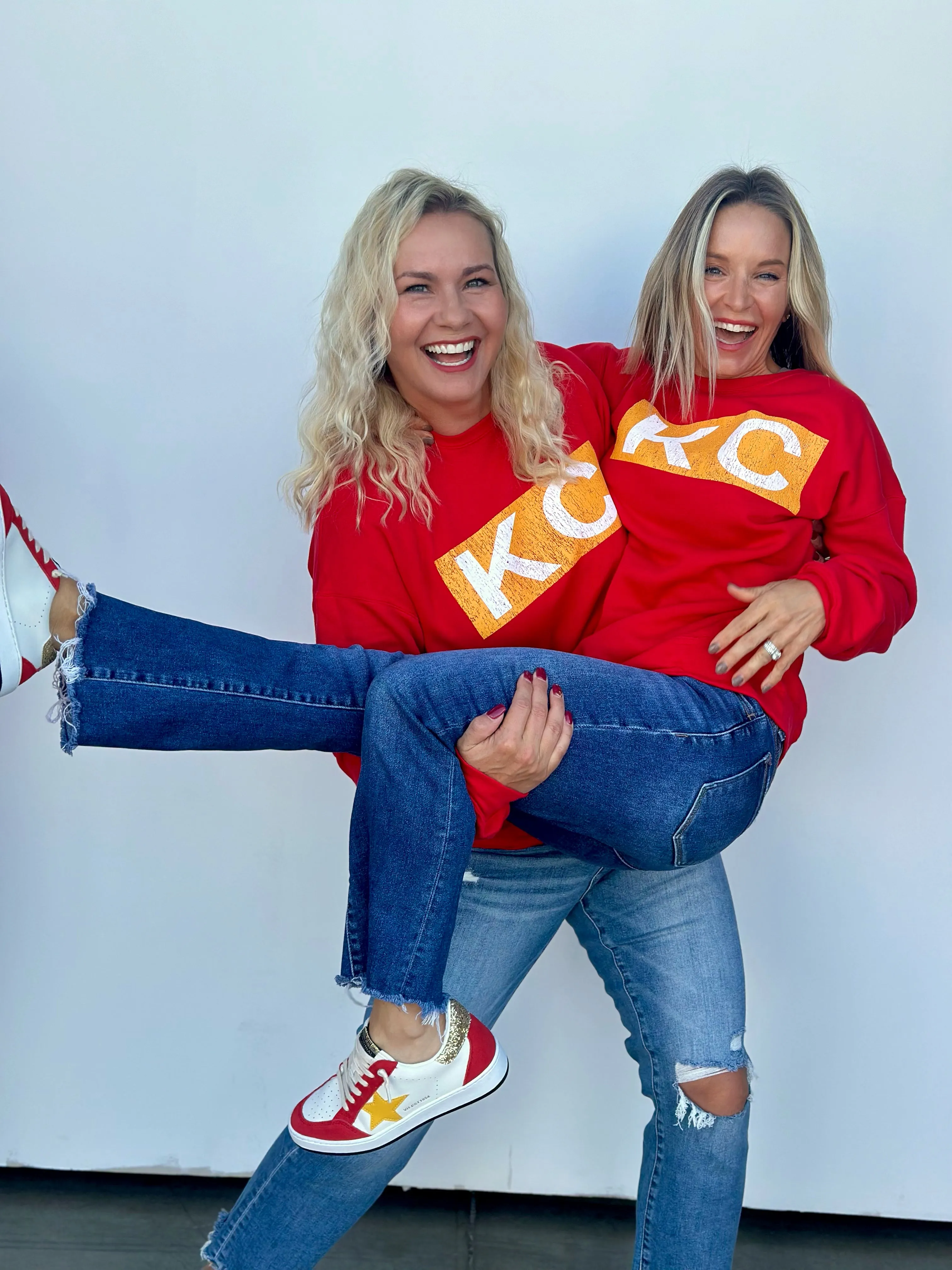 Red KC Bar Crewneck