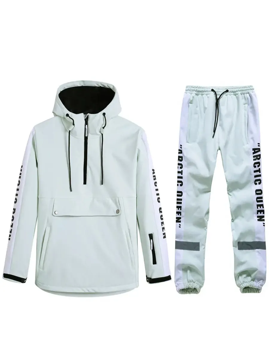 Reflective Women Ski Anorak Jacket & Overall Pants