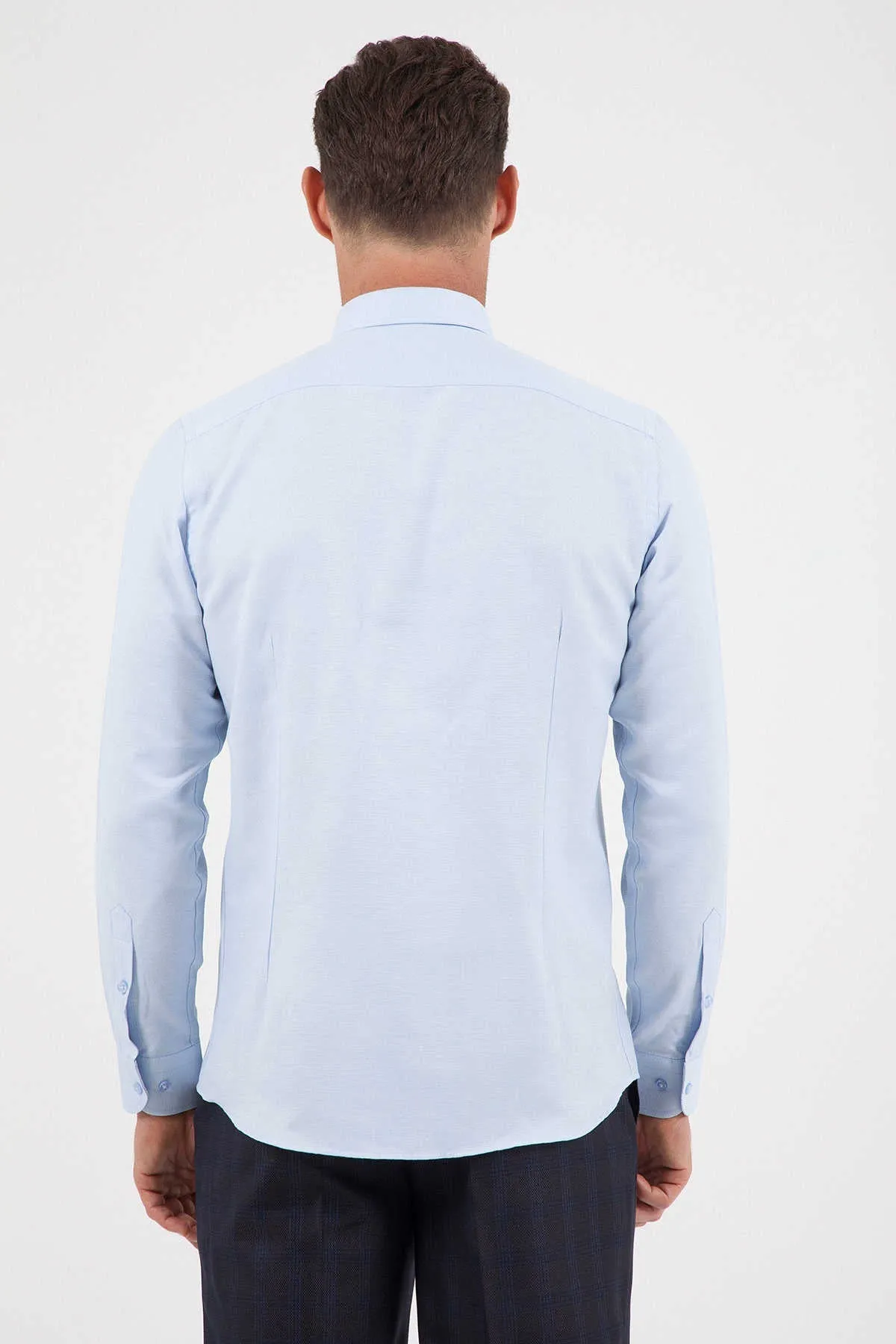 Regular Fit Cotton Light Blue Dress Shirt