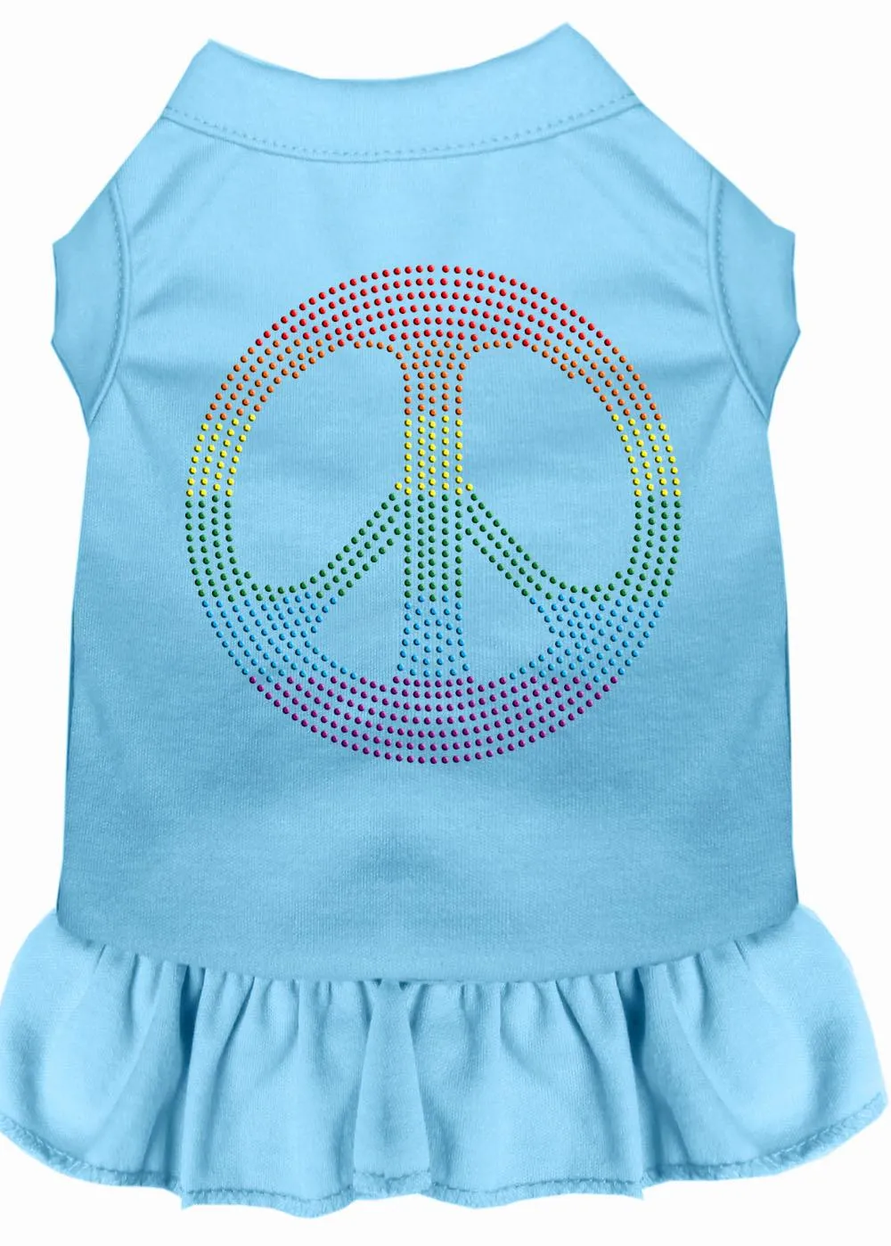 Rhinestone Rainbow Peace Dress Baby Blue Xxl (18)