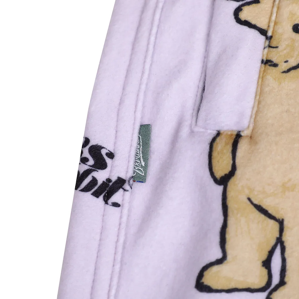 ROYAL FLEECE JOGGER PANTS BIG BEAR RABBIT PURPLE