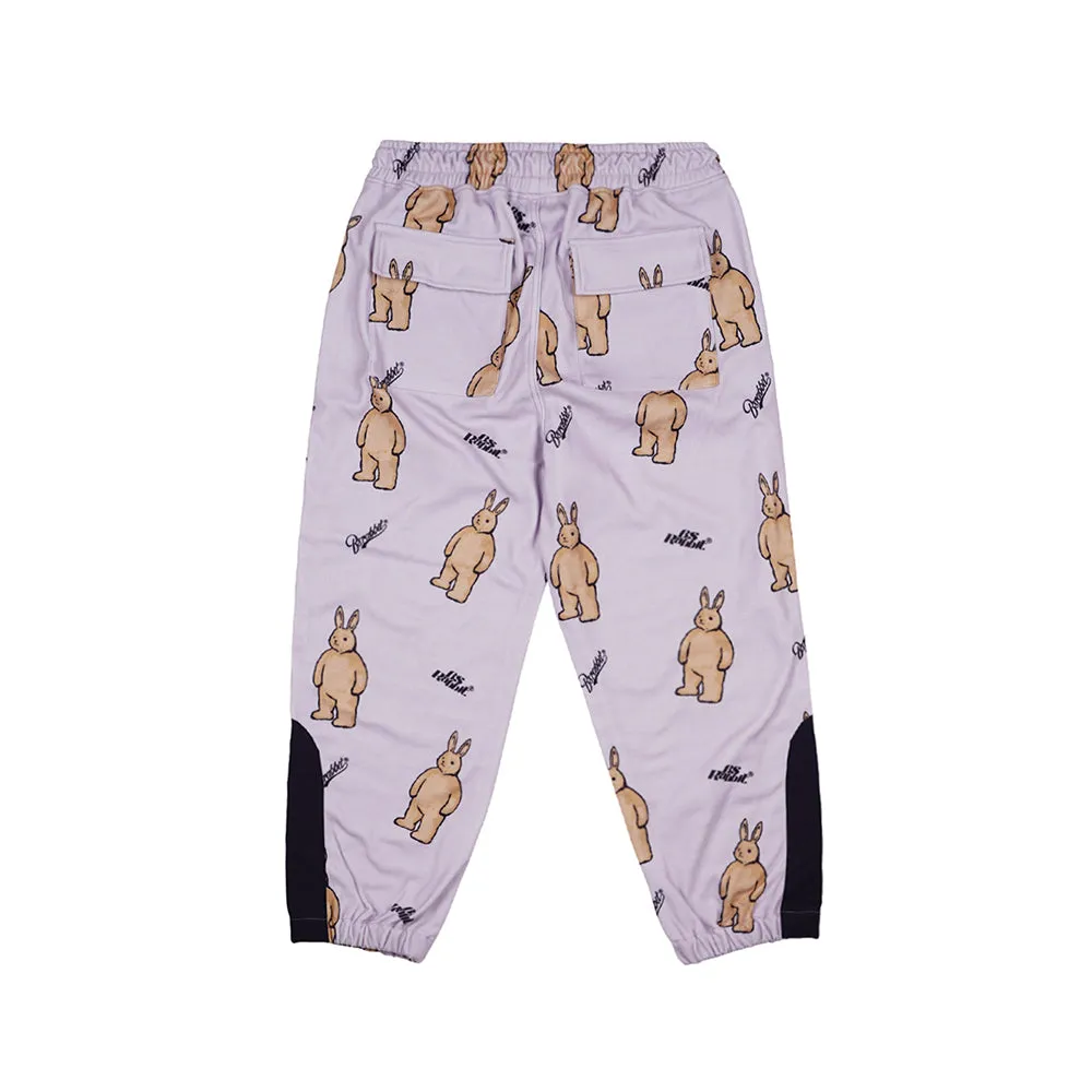 ROYAL FLEECE JOGGER PANTS BIG BEAR RABBIT PURPLE