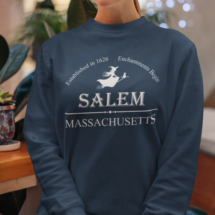 Salem Massachusetts Sweatshirt, Comfort Colors Sweater, 1626 Salem, Halloween Sweatshirt, Witch Sweatshirt, Spooky Sweatshirt, 1692 Witch