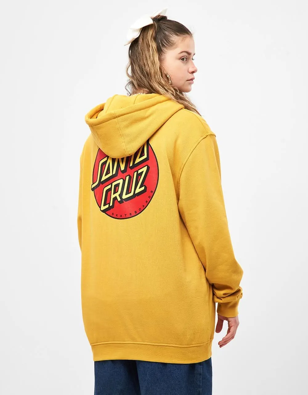 Santa Cruz Classic Dot Chest Pullover Hoodie - Old Gold