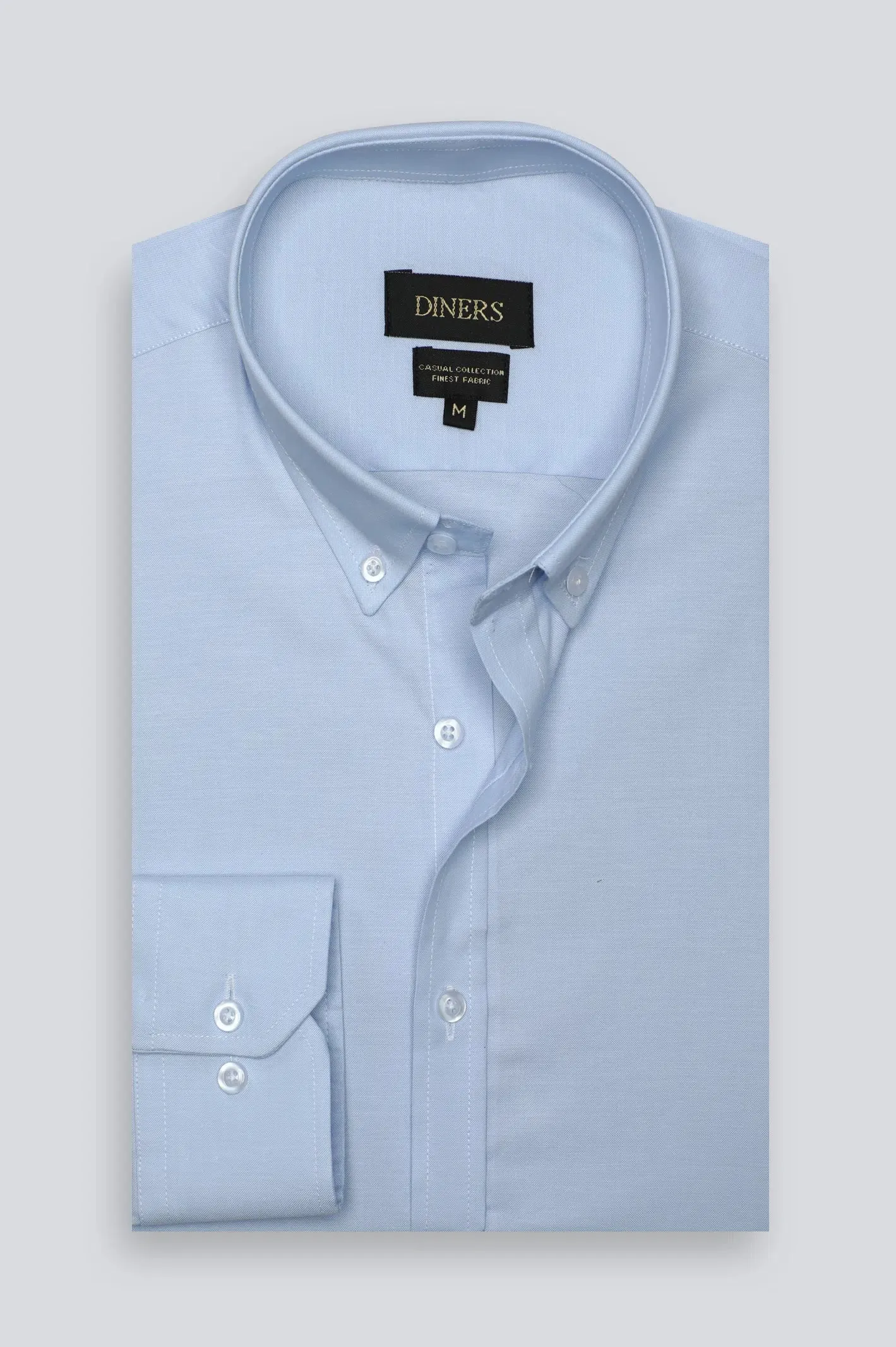 Sky Blue Plain Casual Shirt