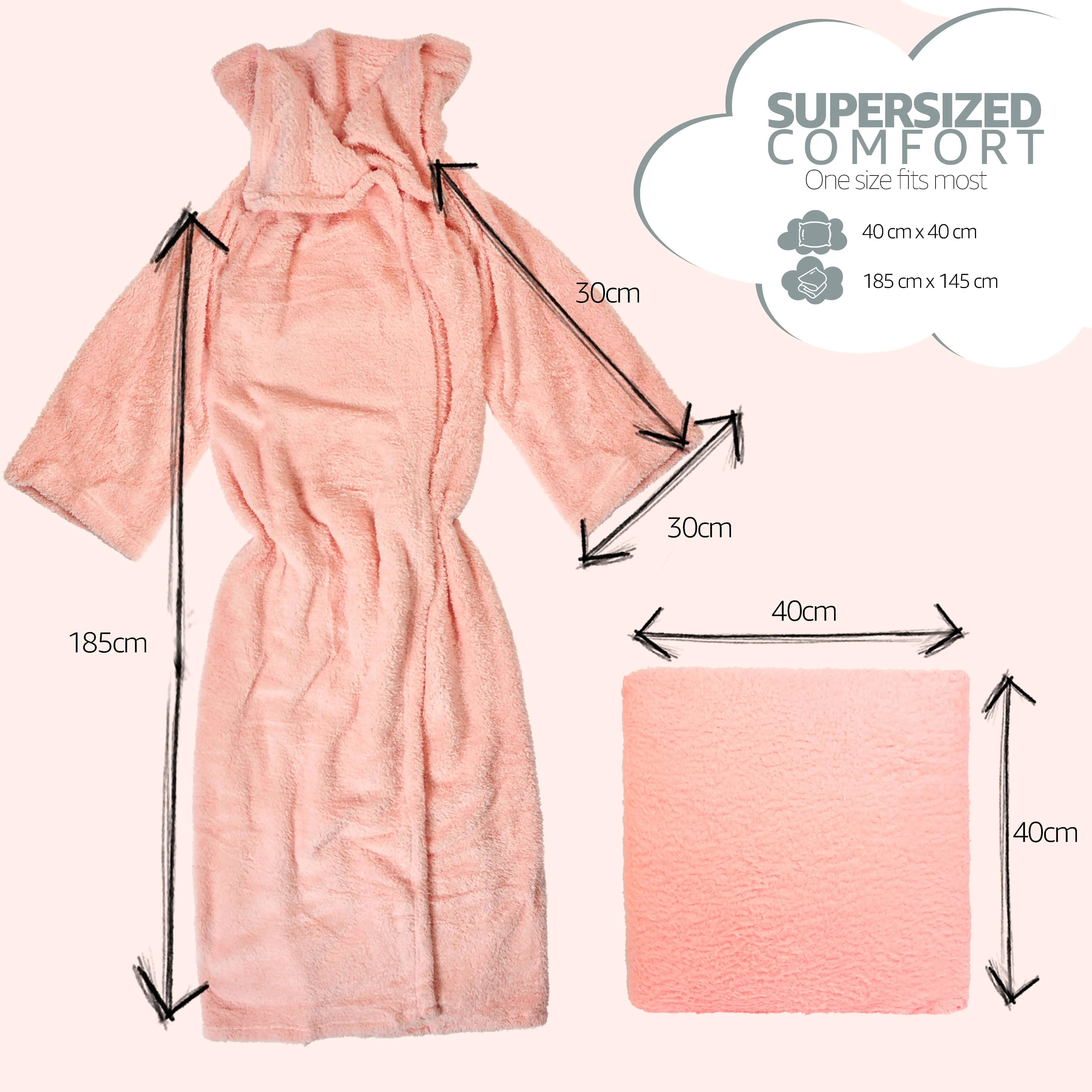 Snuggle 2 In 1 Wearable Blanket Assorted Colours | Hibernate Cosy Collection