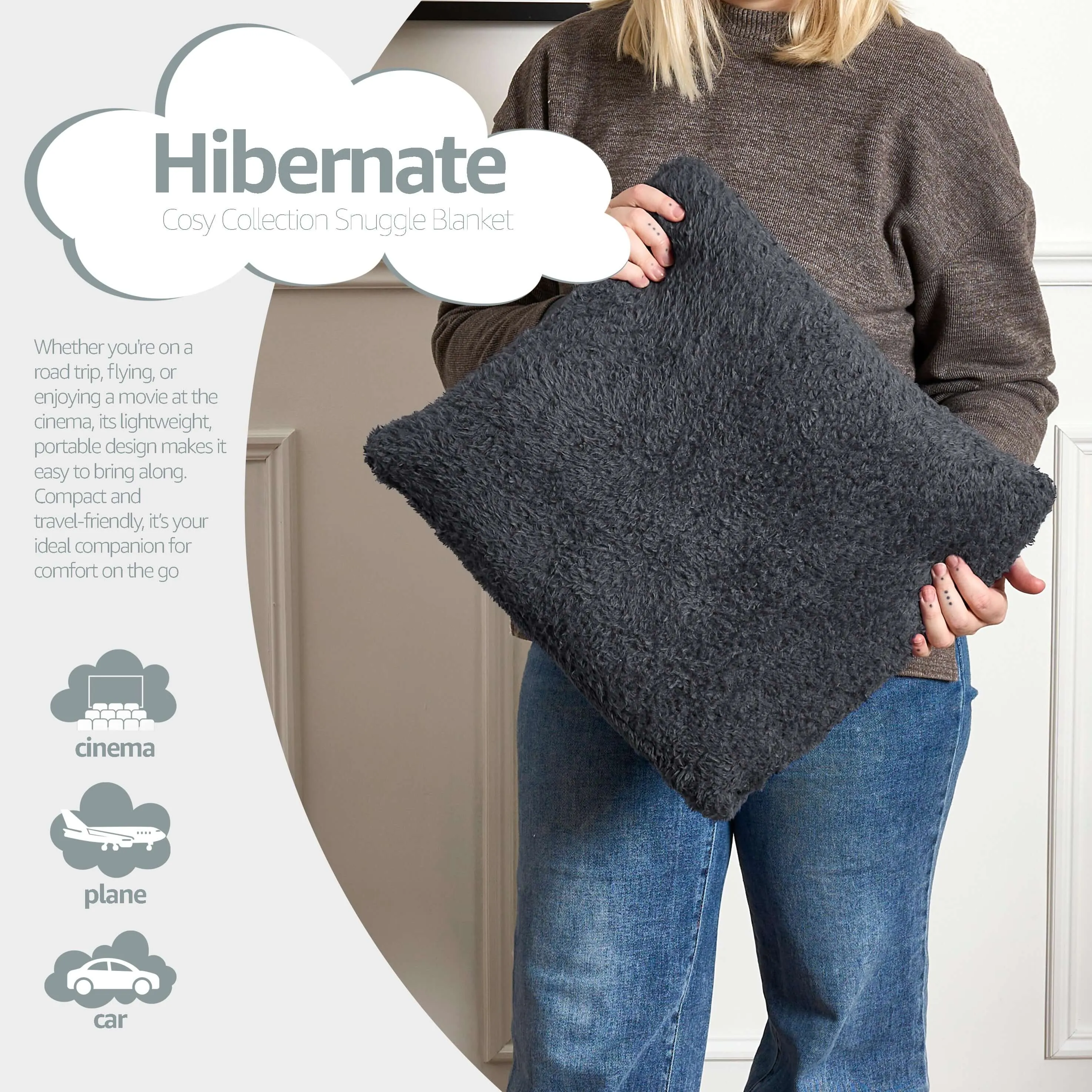 Snuggle 2 In 1 Wearable Blanket Assorted Colours | Hibernate Cosy Collection